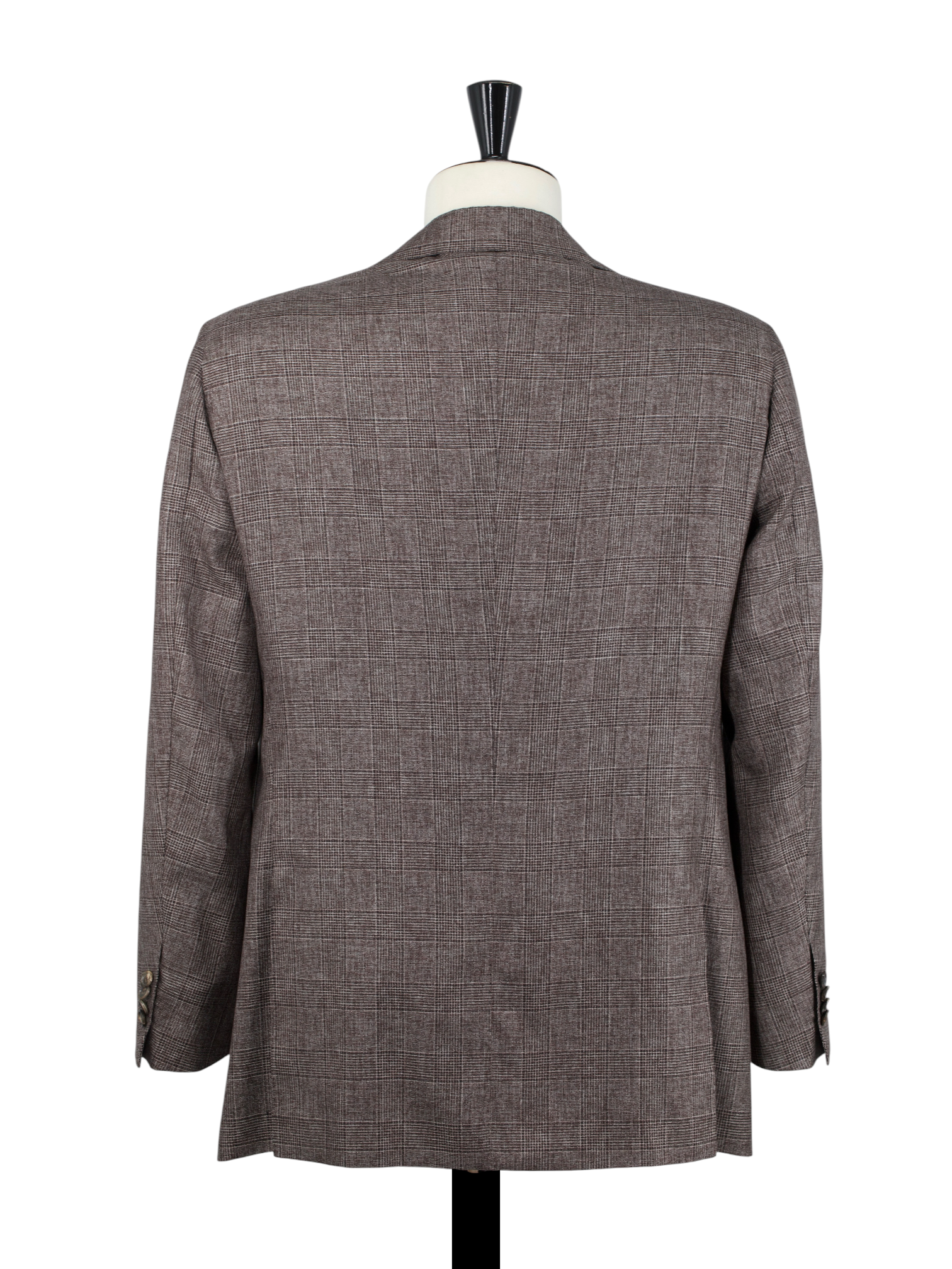 Cesare Attolini Warm Taupe 3-Piece Wool & Silk Glenplaid Suit