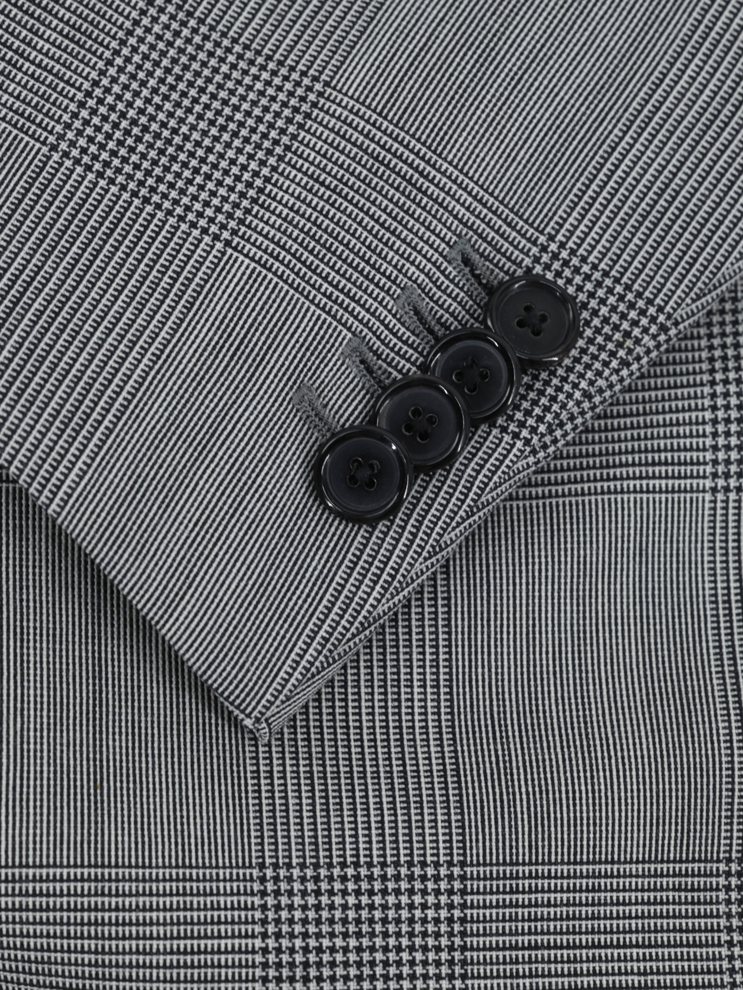 Caruso Grey Wool Double Breasted Prince of Wales Figaro Suit