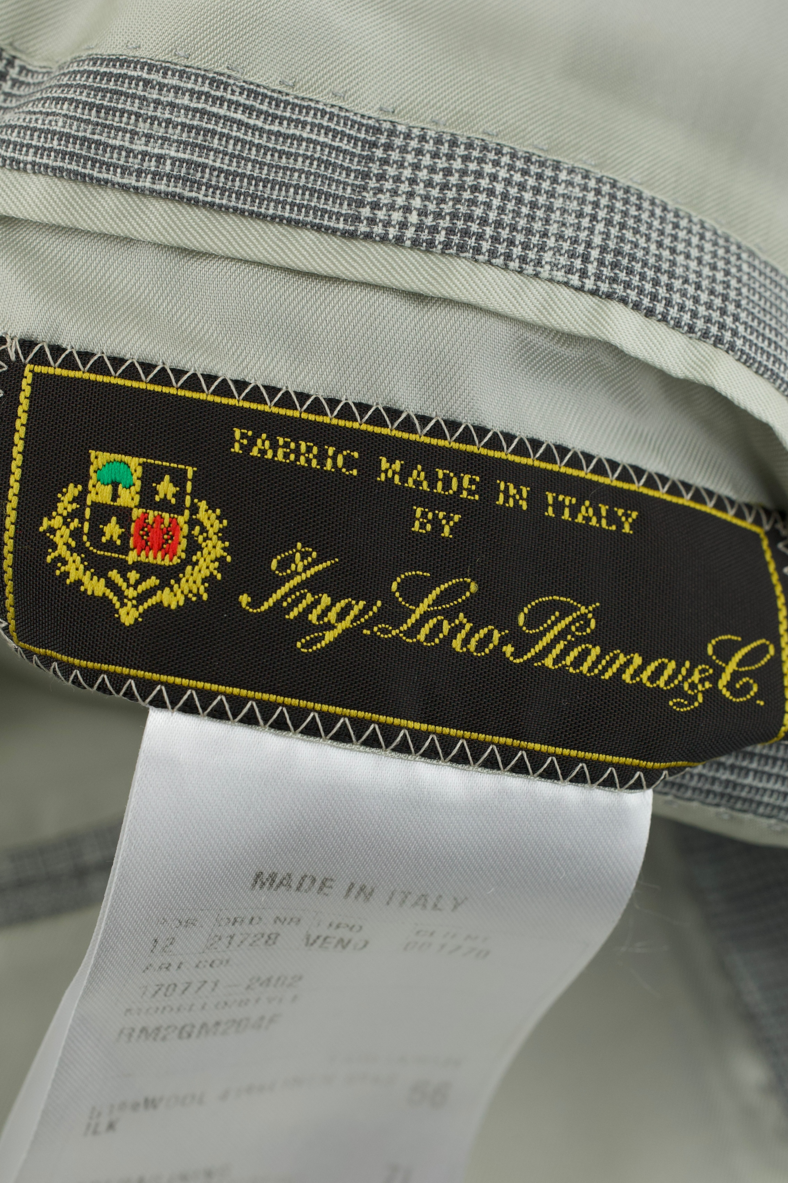 Caruso Light Grey Wool, Linen & Silk Glenplaid Summer Jacket