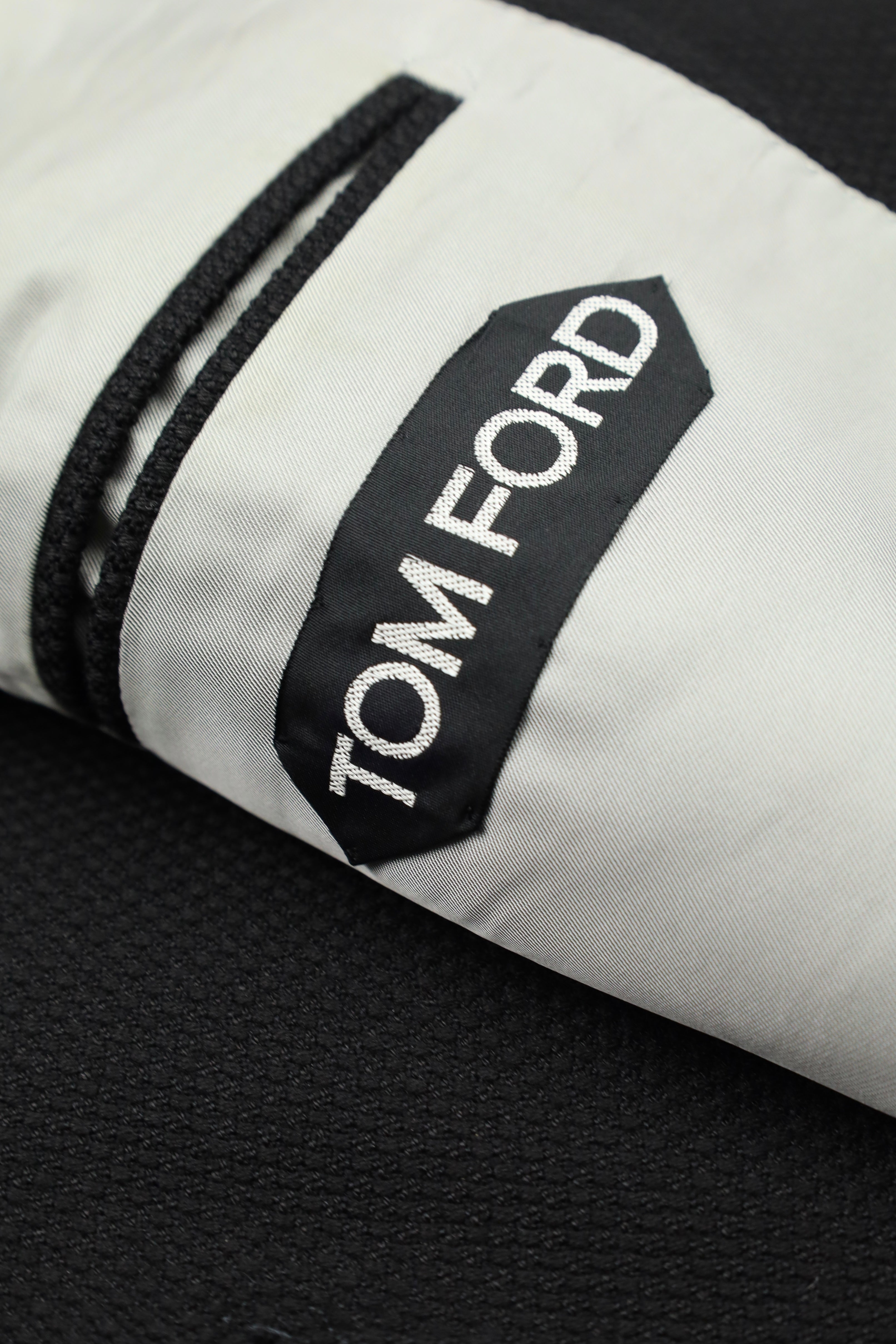 Tom Ford Black Silk & Wool Structured Windsor Jacket