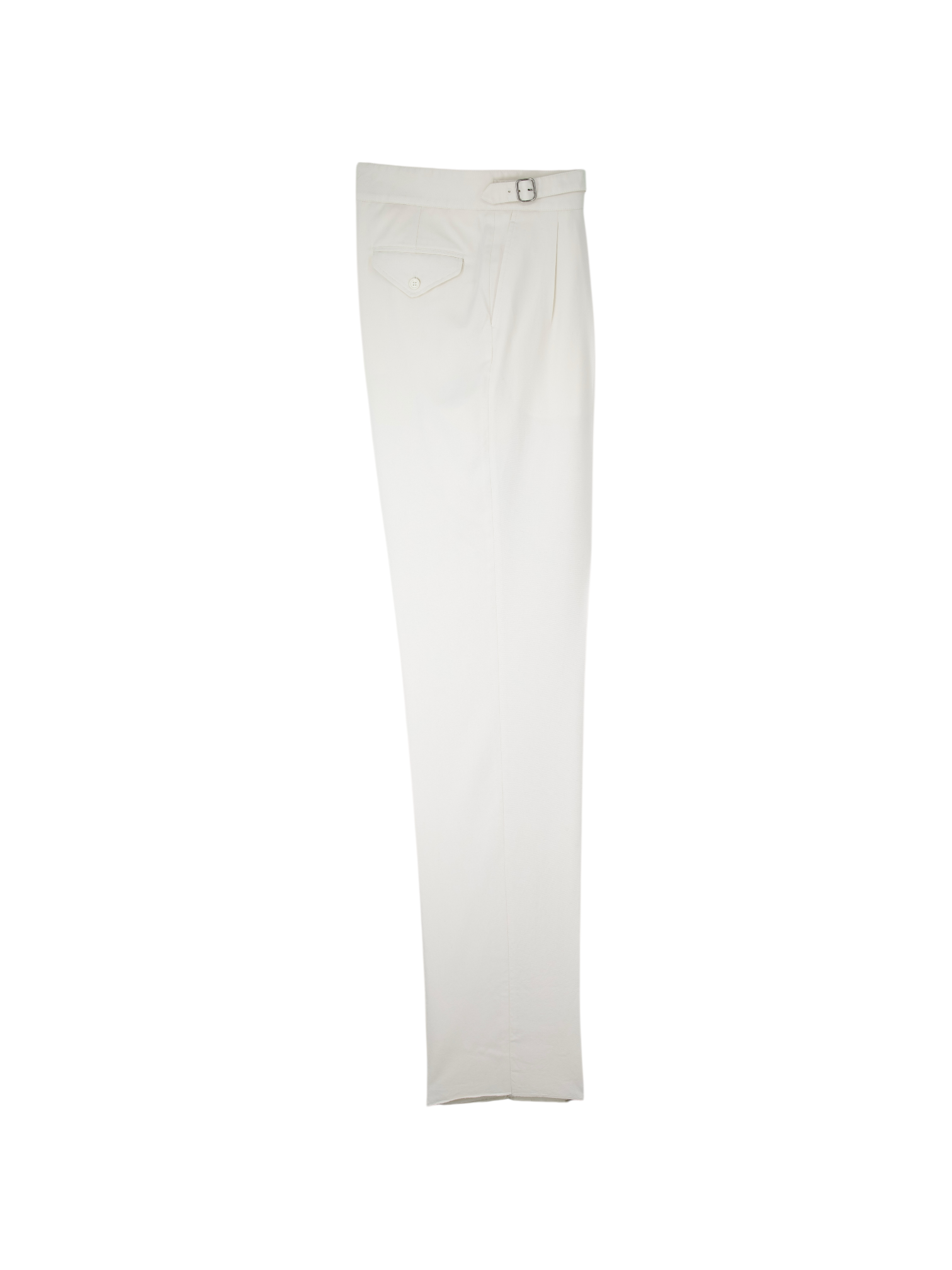 Ralph Lauren Purple Label Ivory Pure-Silk Gurkha Trousers