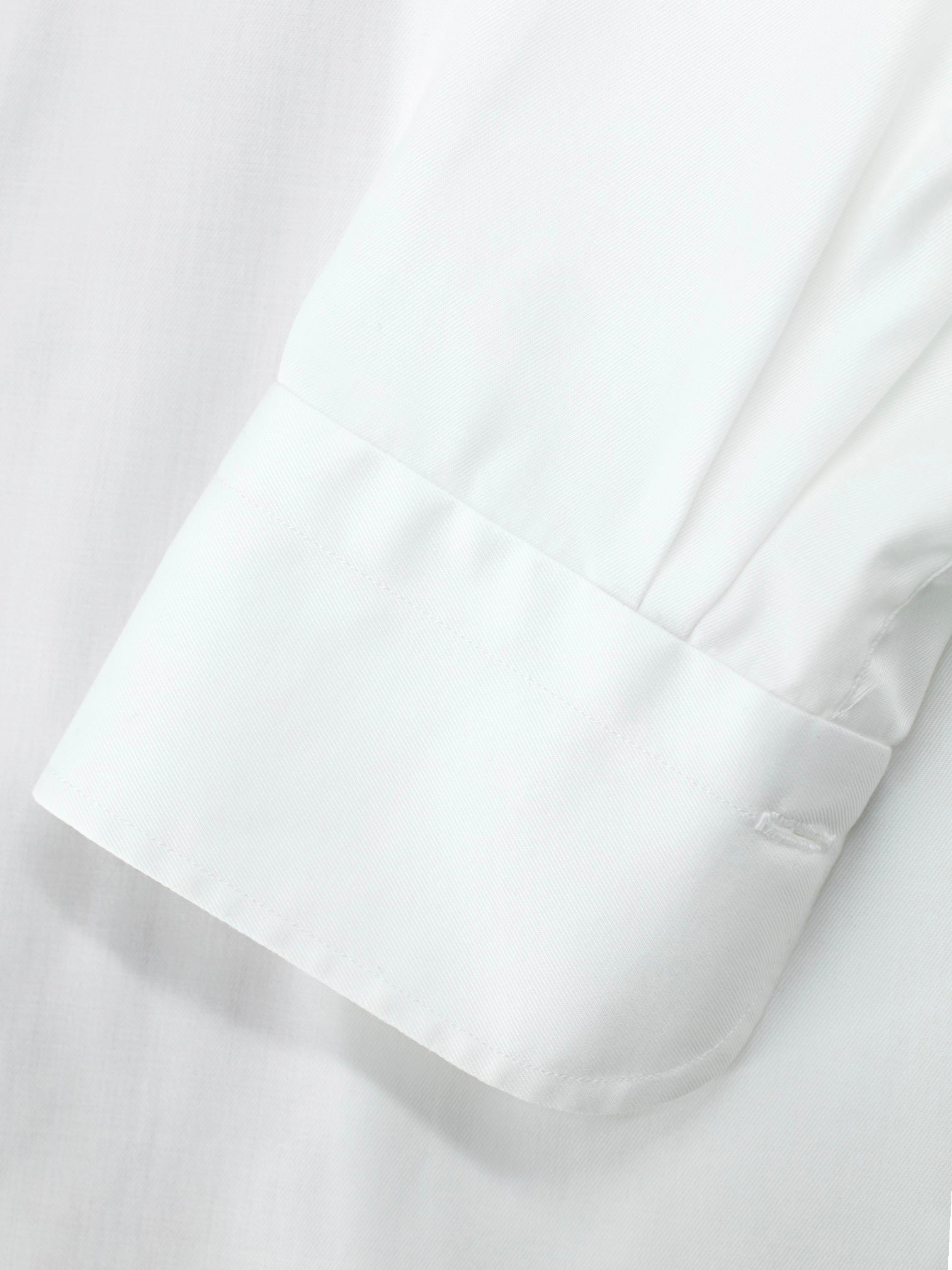 Finamore Esclusiva White Alumo Cotton Twill Shirt