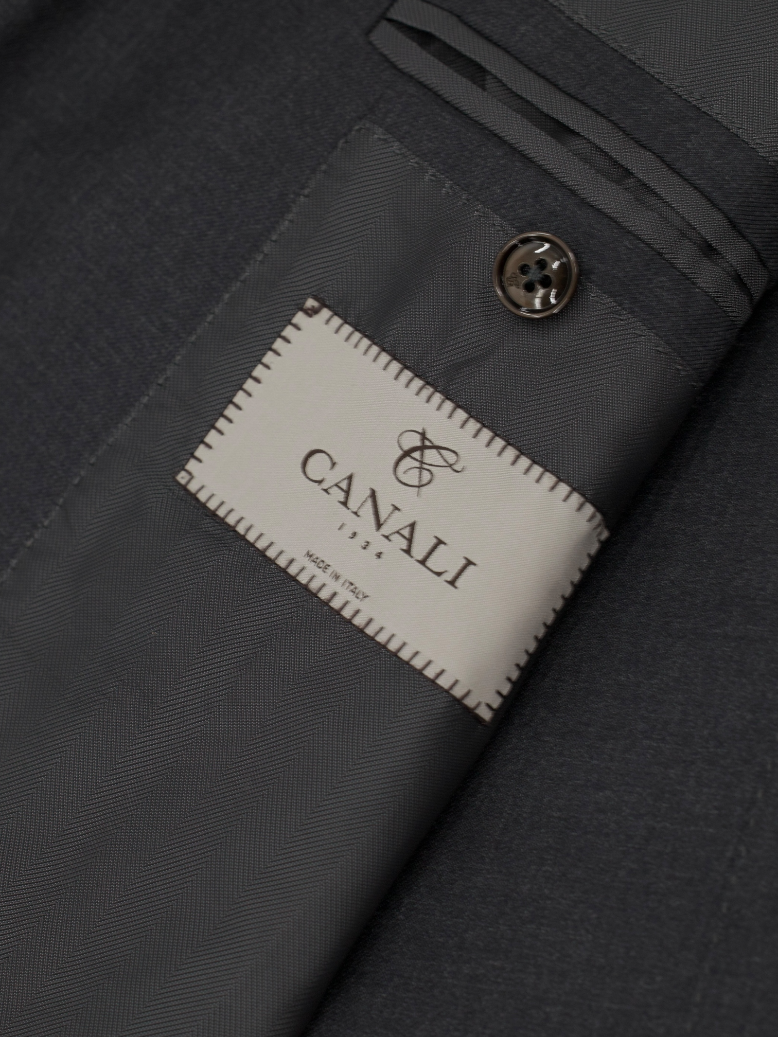 Canali Anthracite Fine-Wool Twill Business Suit