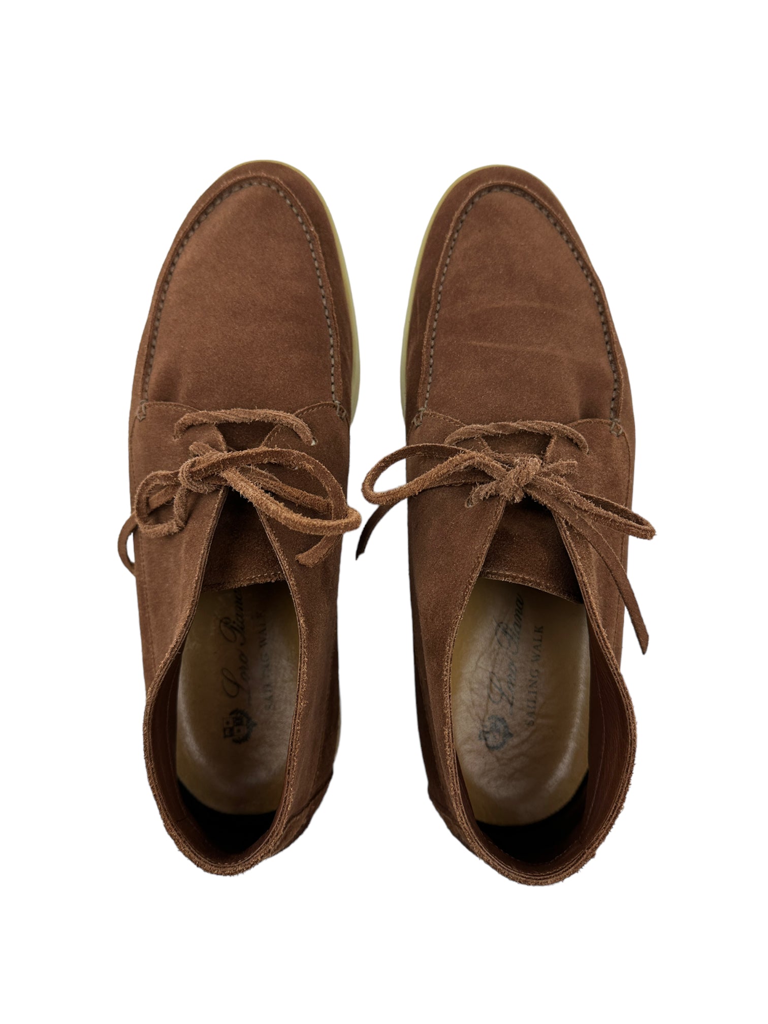 Loro Piana Cinnamon Suede Sailing Walk Shoes