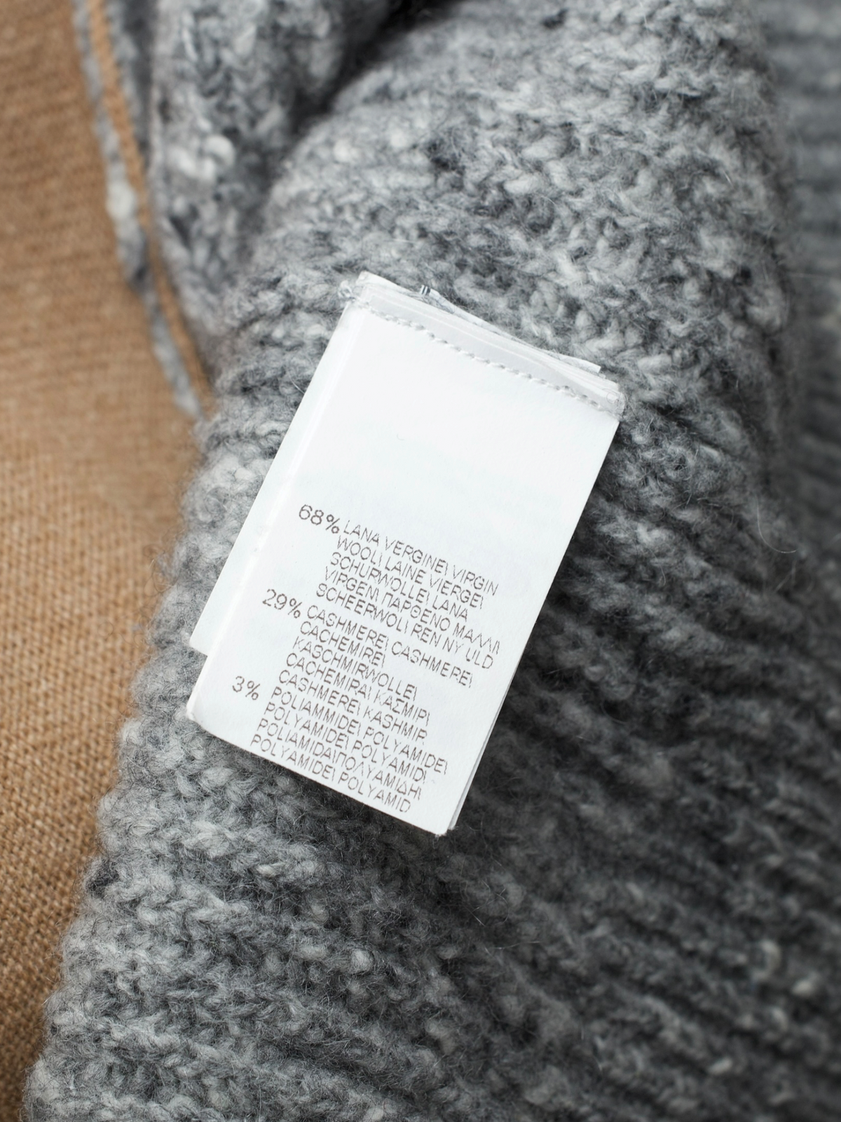 Brunello Cucinelli Grey Wool, Cashmere & Stretch Bouclé Cardigan
