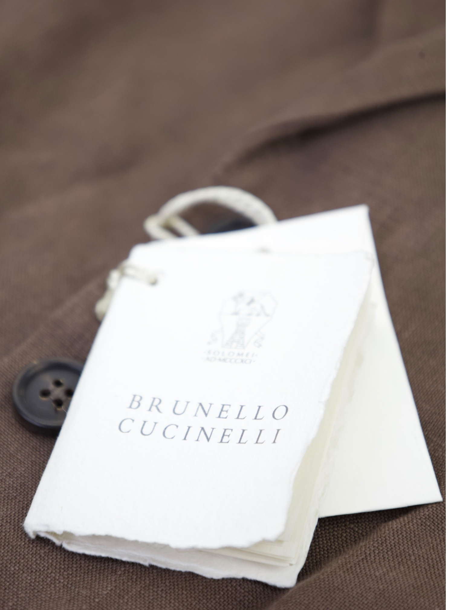 Brunello Cucinelli Tobacco Brown Linen Waistcoat