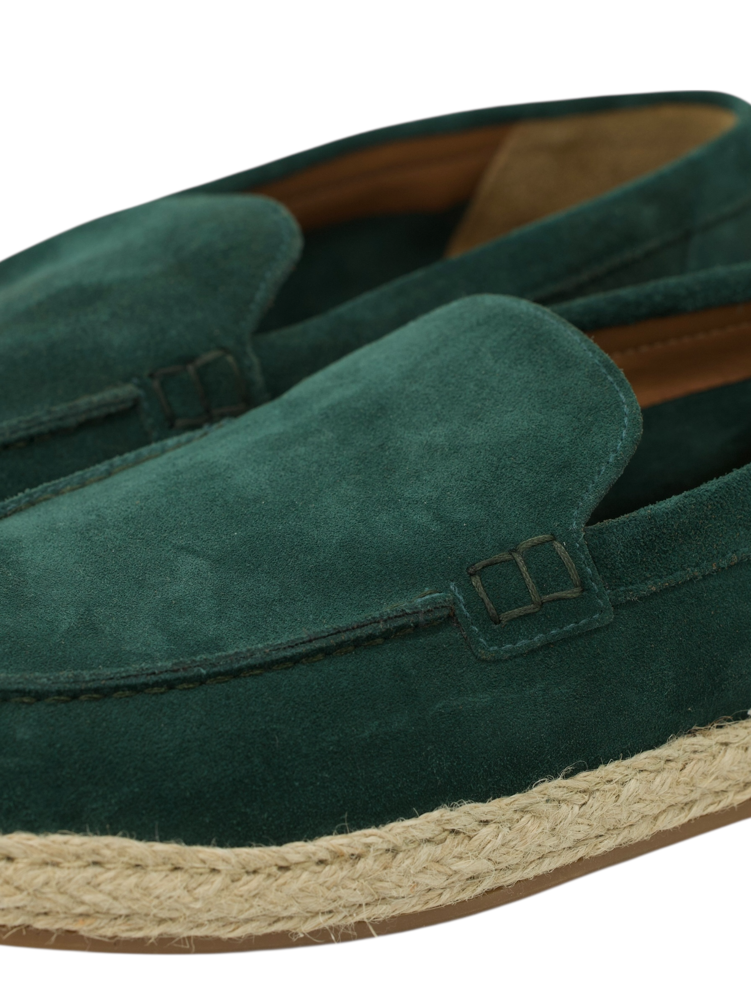 Doucal’s Emerald Green Suede Espadrilles