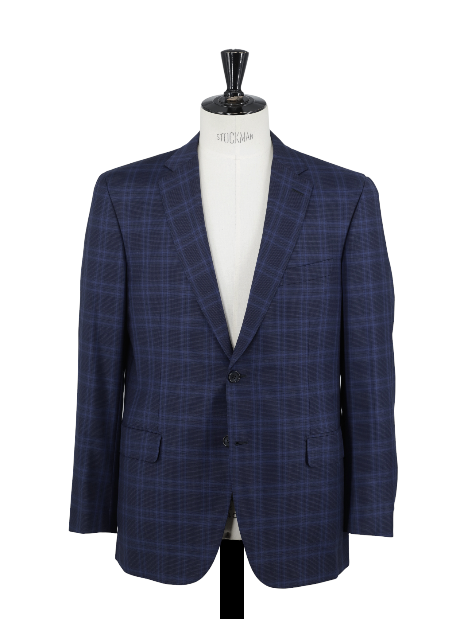 Brioni Dark Blue Fine-Wool Multi-Windowpane Brunico Suit