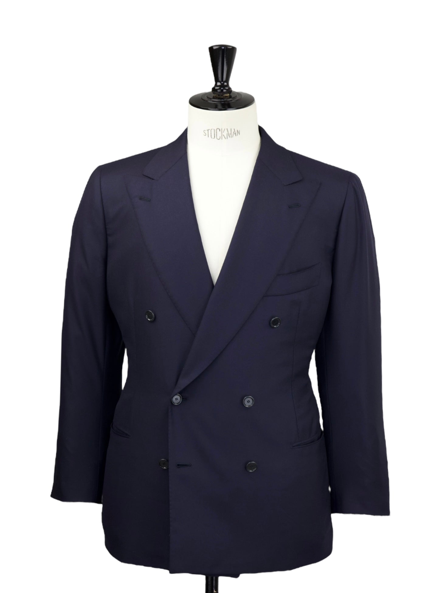 Cesare Attolini Navy Super 180's Double-Breasted Jacket