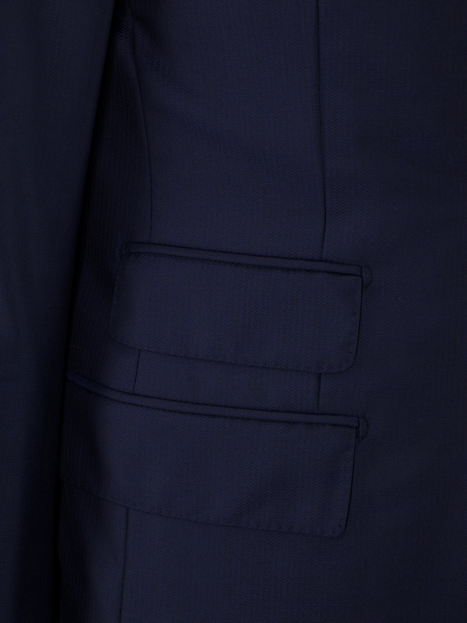 Ermenegildo Zegna Dark Blue 13milmil13 Micro-Herringbone Suit