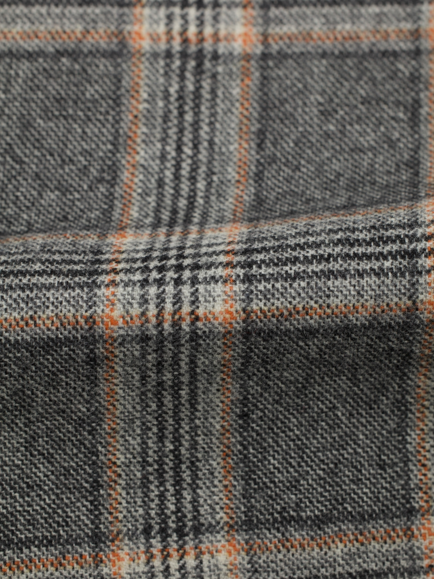 Isaia Grey & Light Brown Wool Prince of Wales Jacket
