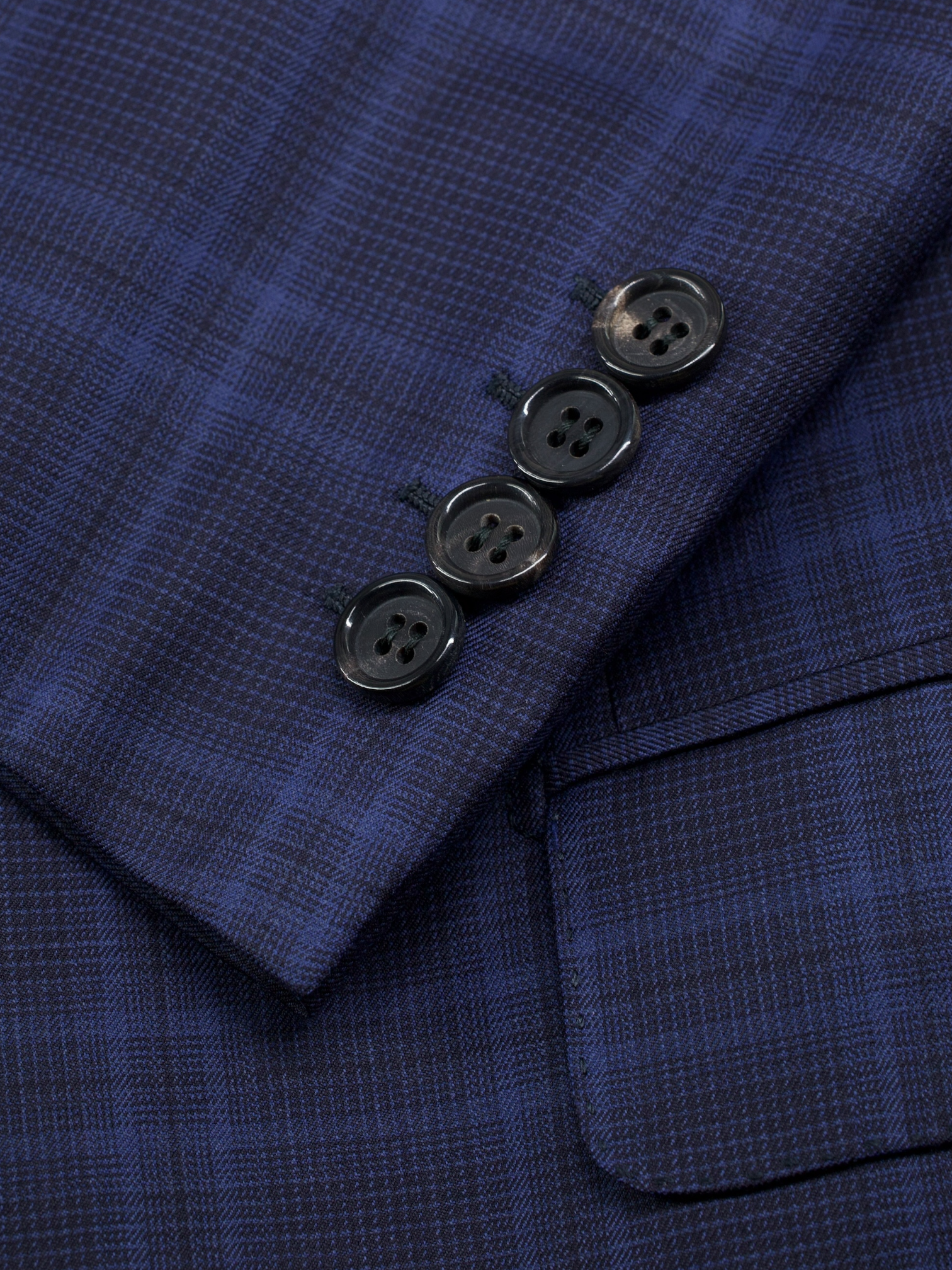 Brioni Dark Blue Fine-Wool Multi-Windowpane Brunico Suit