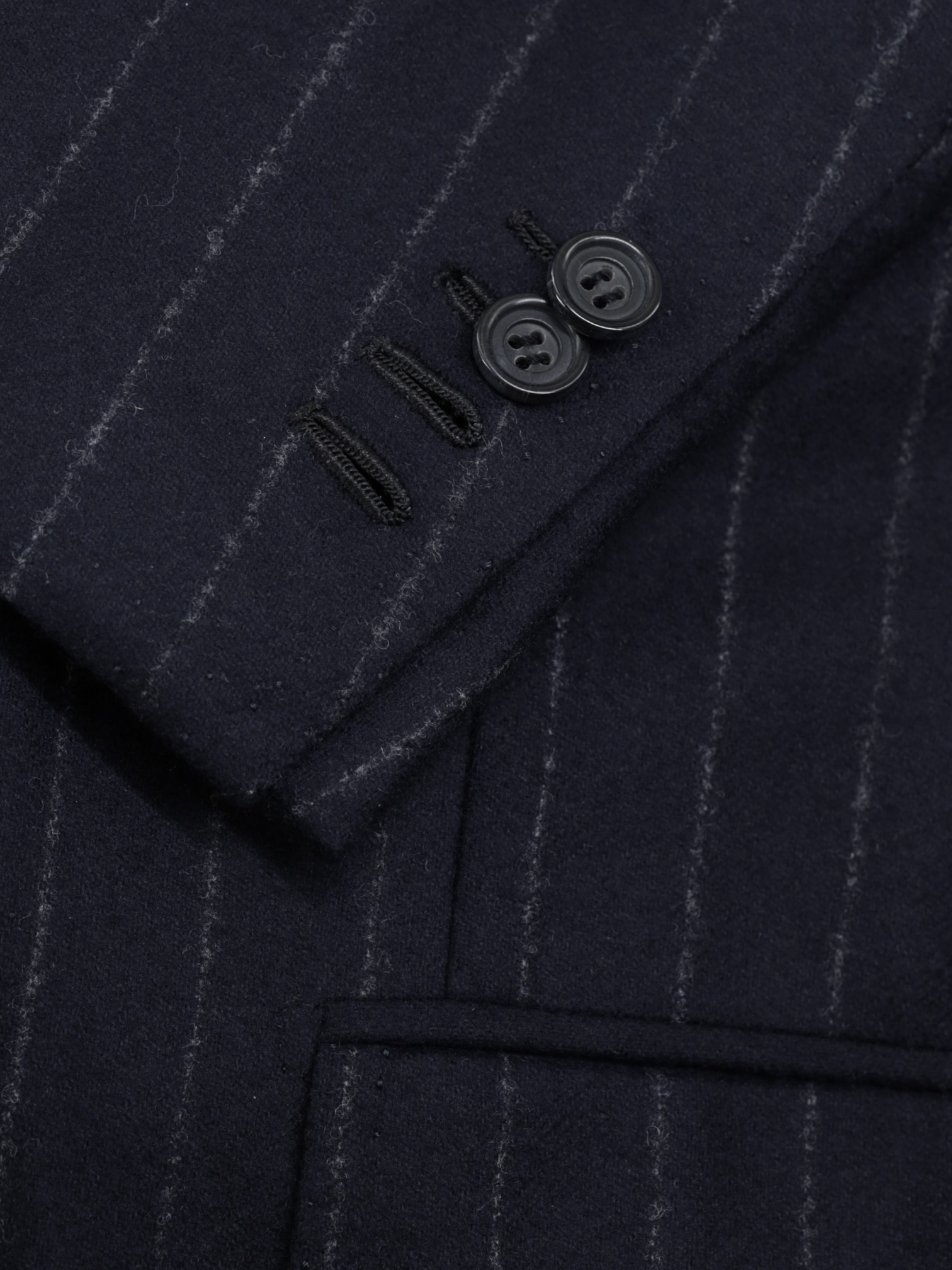 Kiton Deep Navy Wool-Flannel Chalkstripe "Lasa" Suit