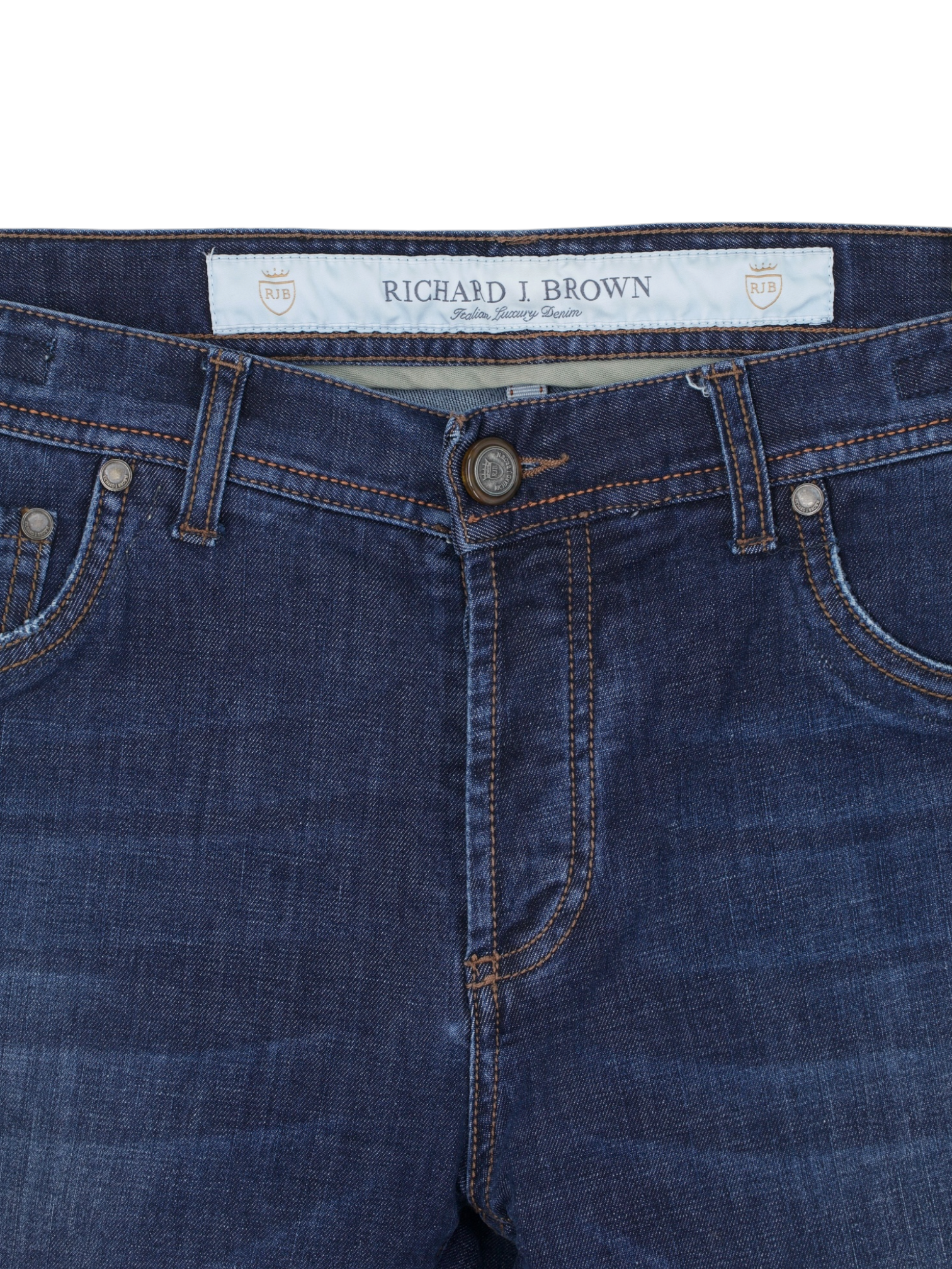 Richard J. Brown Dark Blue Cotton & Stretch Tokyo Jeans