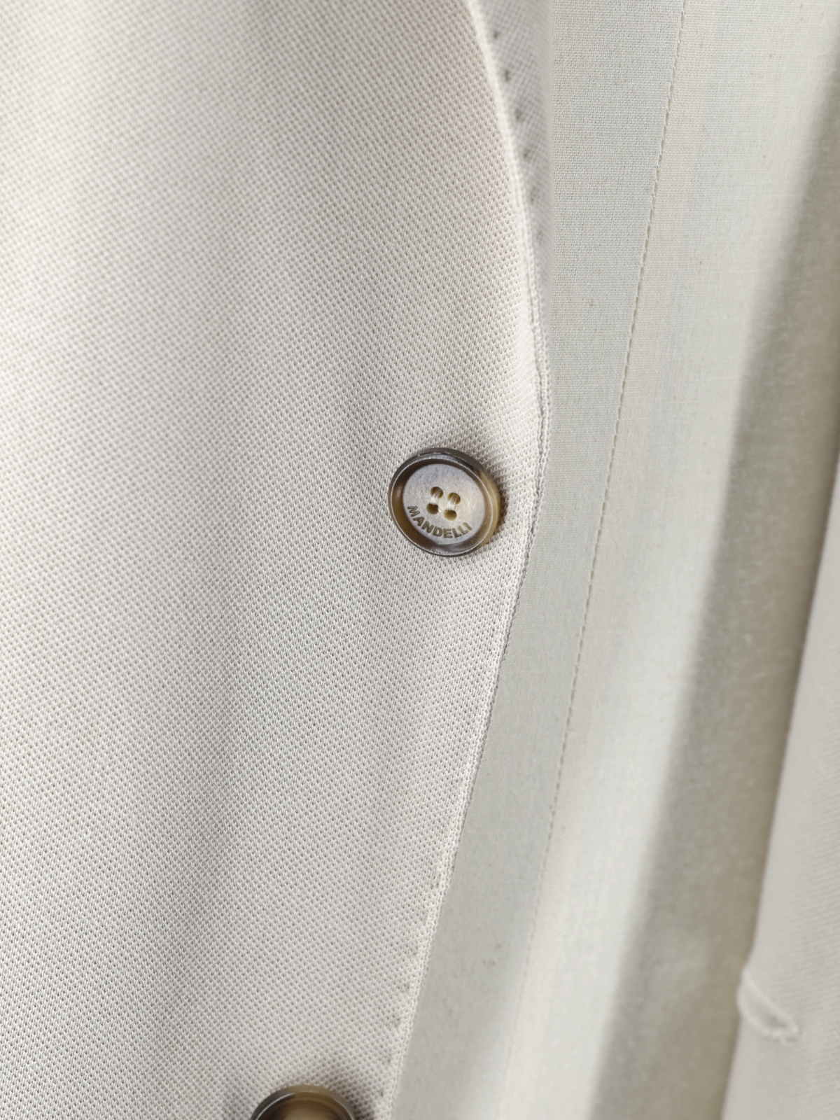 Mandelli Light Brown Lightweight-Cotton Unconstructed Tricot Jacket