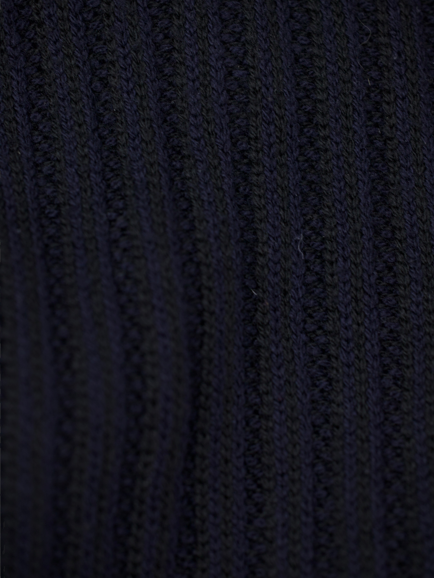 Ermenegildo Zegna Navy "Soft" Full-Zip Wool Rib-Knit Sweater