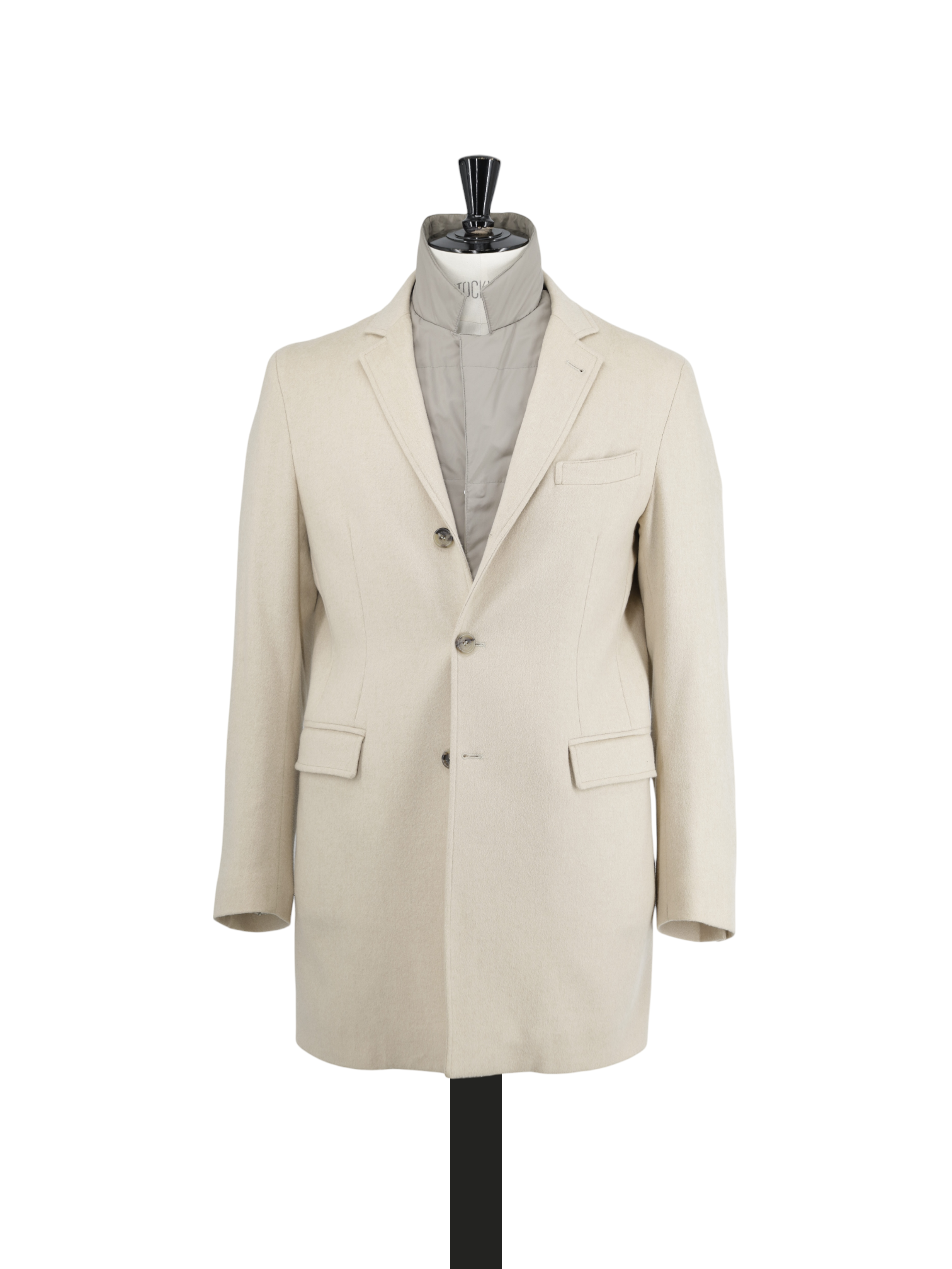 Luigi Borrelli Beige Pure-Camel Padded Sartorial Coat