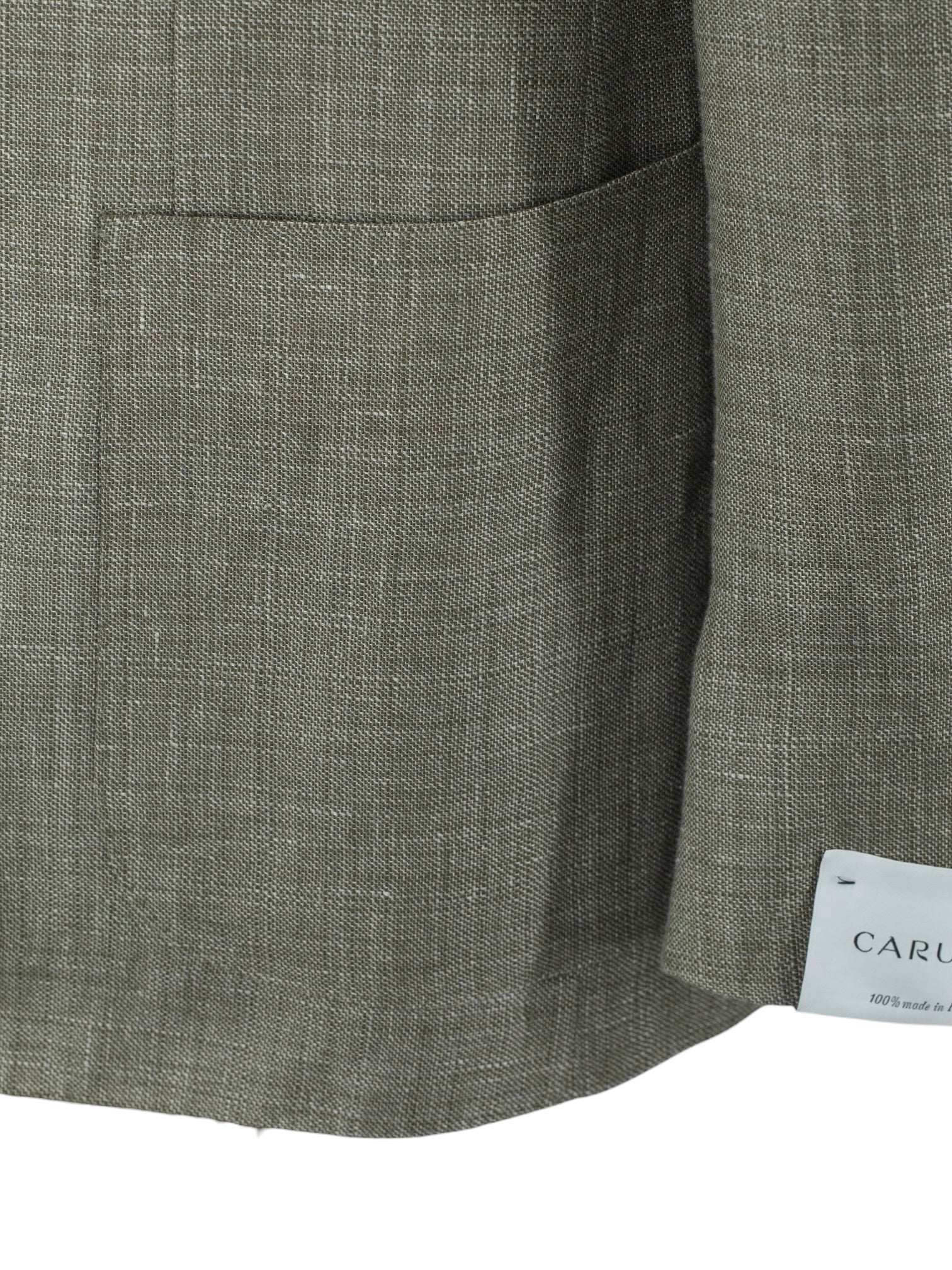 Caruso Light Sage Green Linen & Wool Plain-Weave Aida Jacket