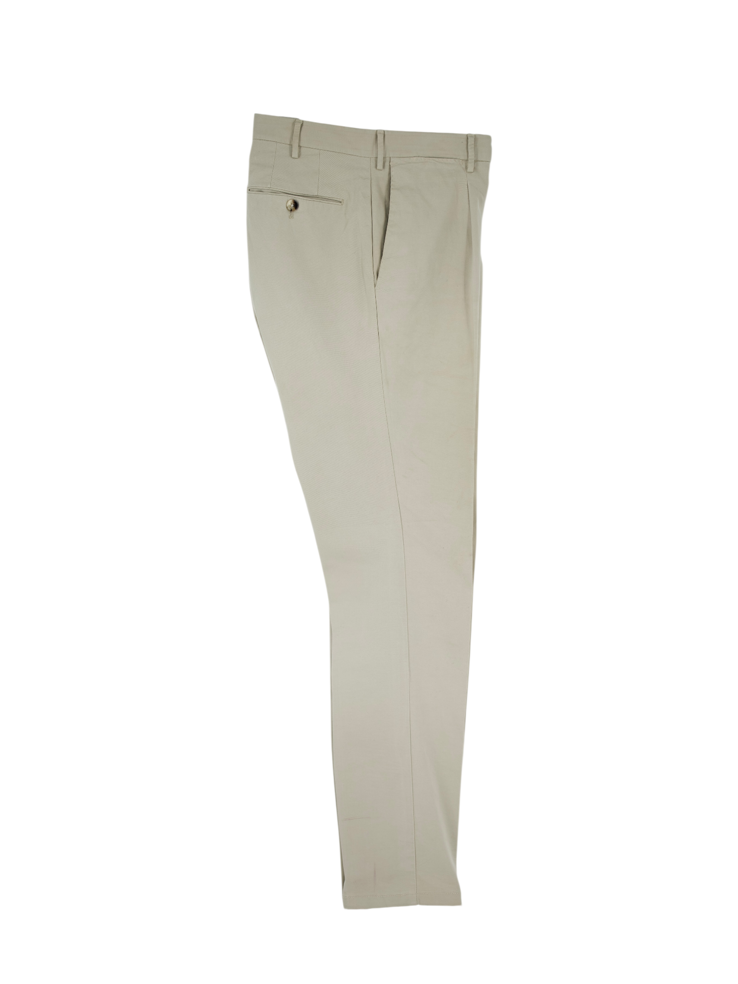 PT01 Beige Cotton & Strech Pleated "Superslim Fit" Chino