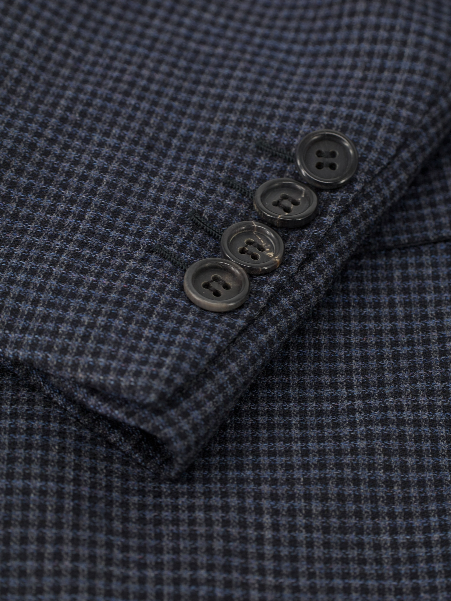 Brioni Blue Wool, Cashmere & Silk Pied de Poule Brunico Jacket