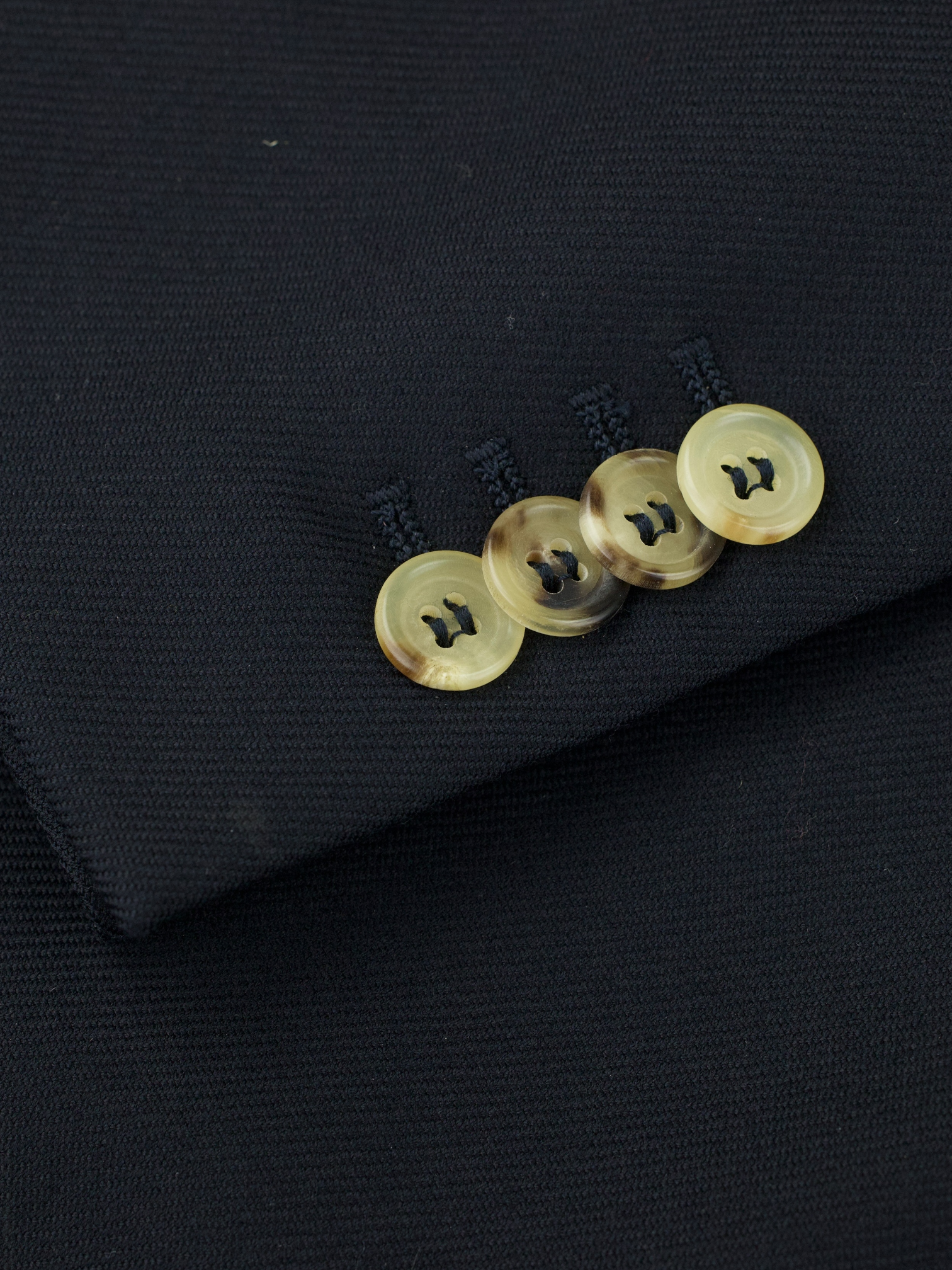 Caruso Navy E.Thomas Wool-Twill Blazer Jacket