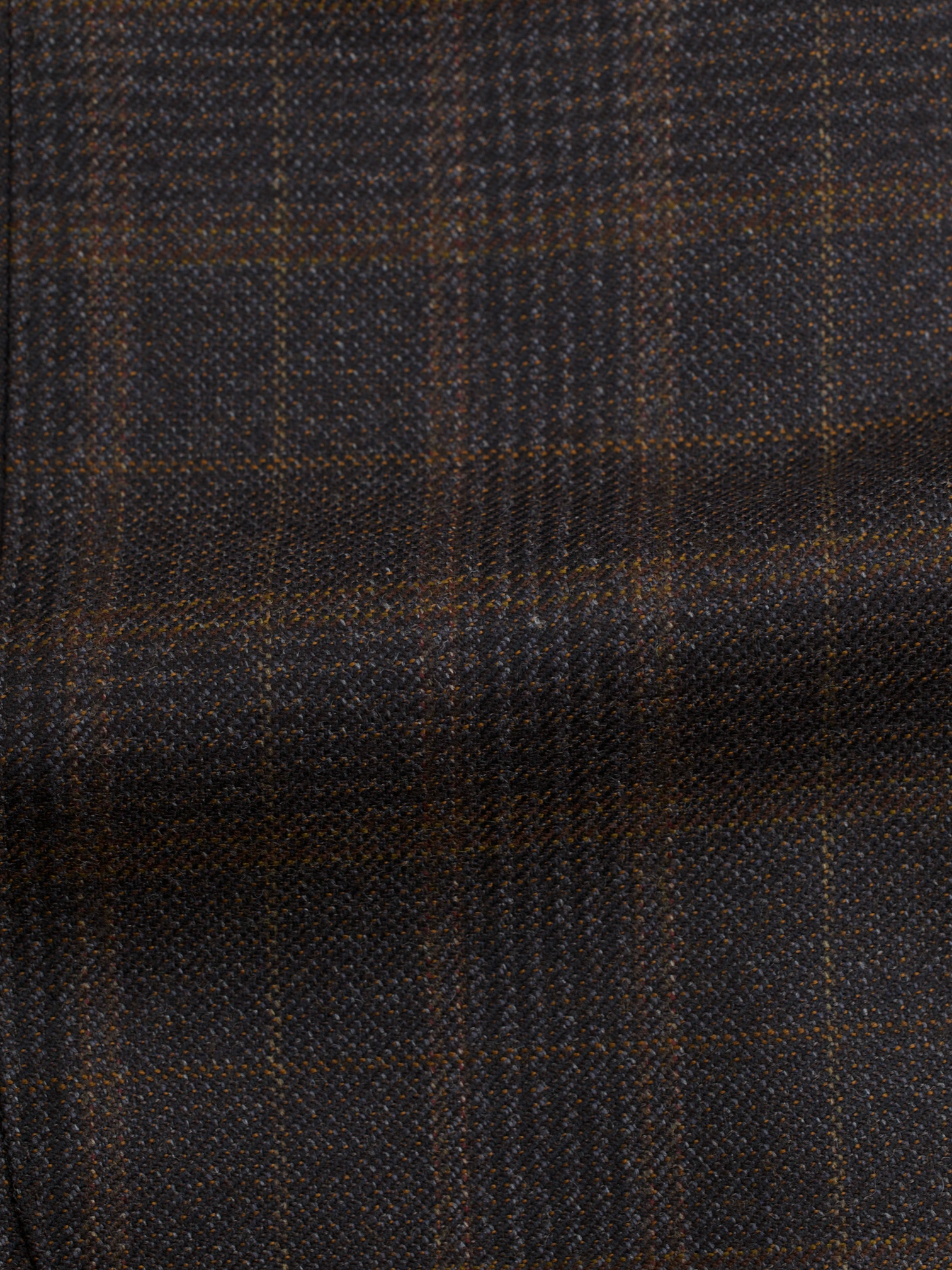 Caruso Castagne Brown Fine-Wool Prince of Wales Jacket