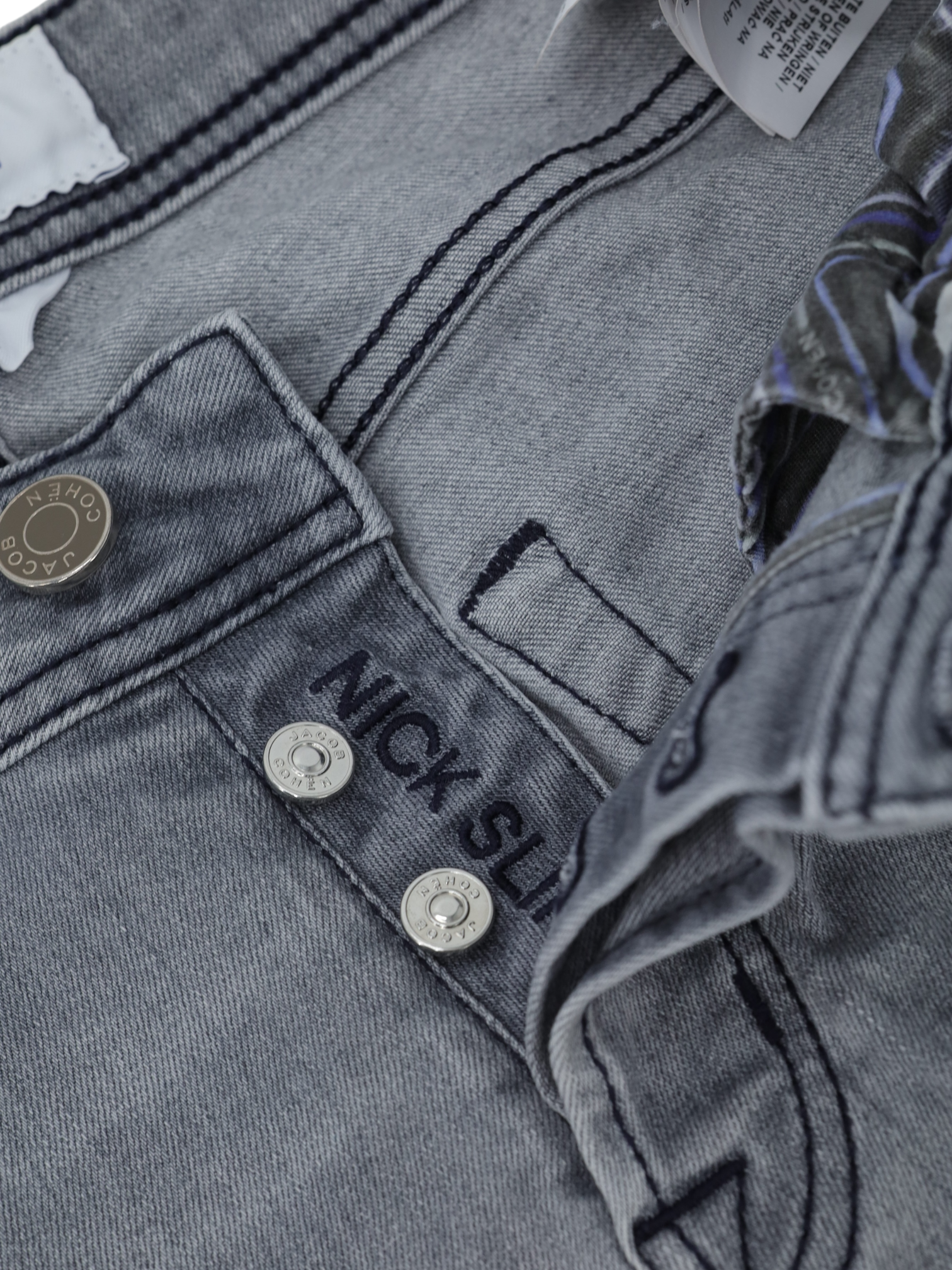 Jacob Cohen Light Grey Cotton-Stretch Twill Nick Jeans