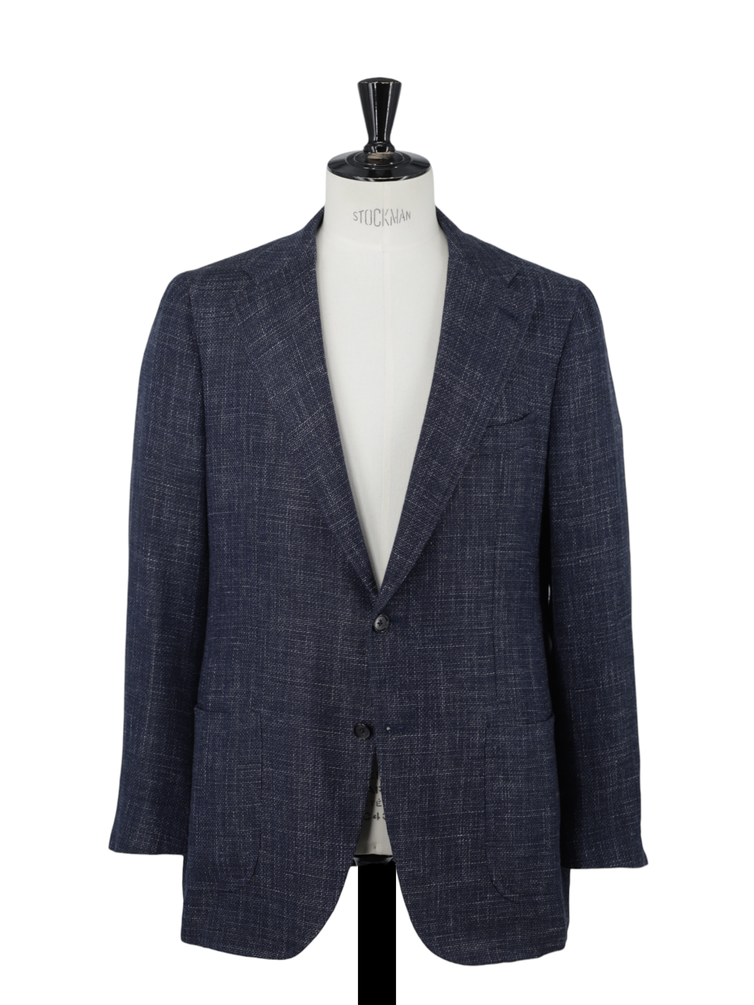 Isaia Blue Wool, Silk & Linen "Amalfi" Summertime Jacket