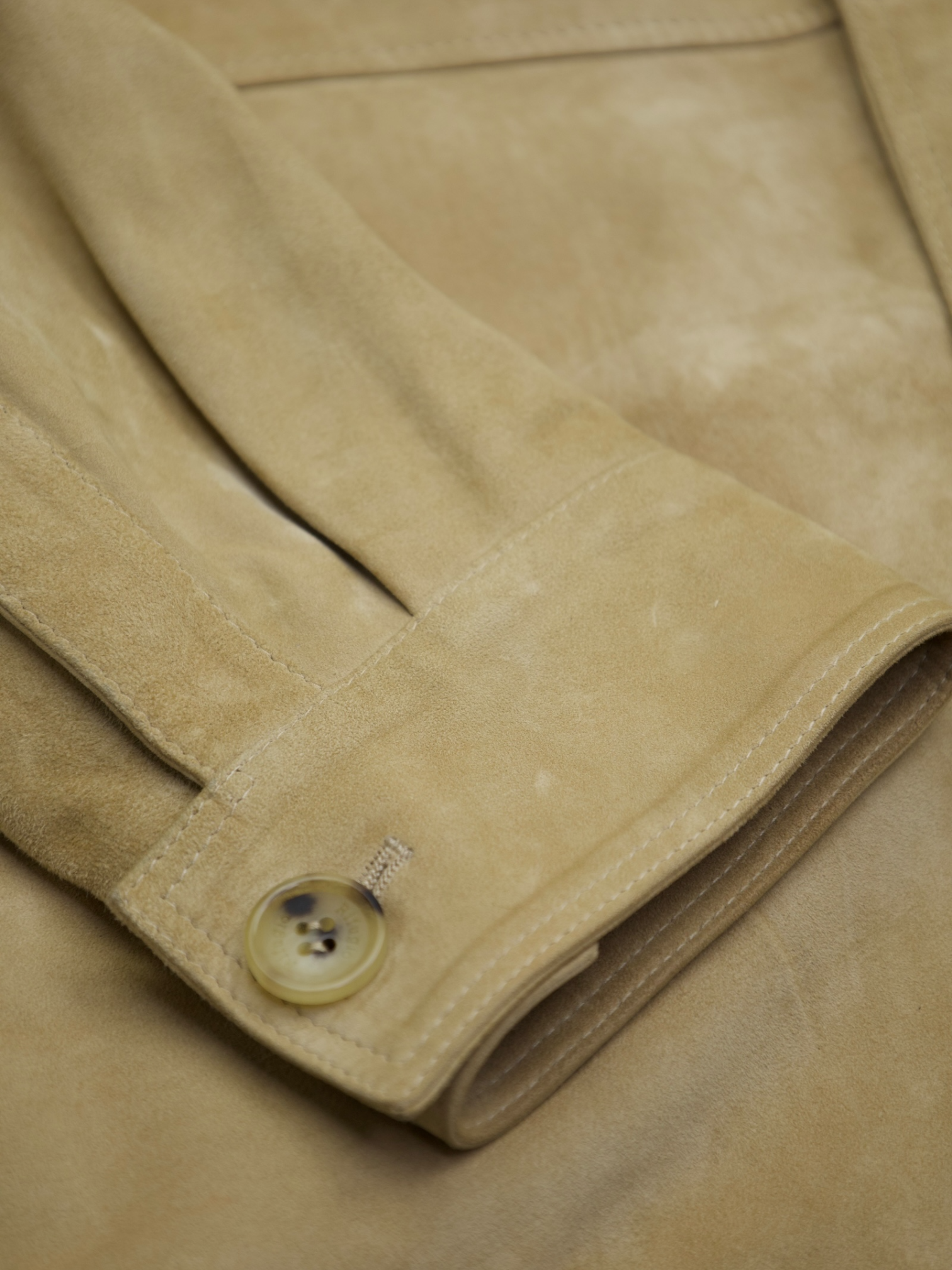 Rifugio Beige Handmade Suede Overshirt