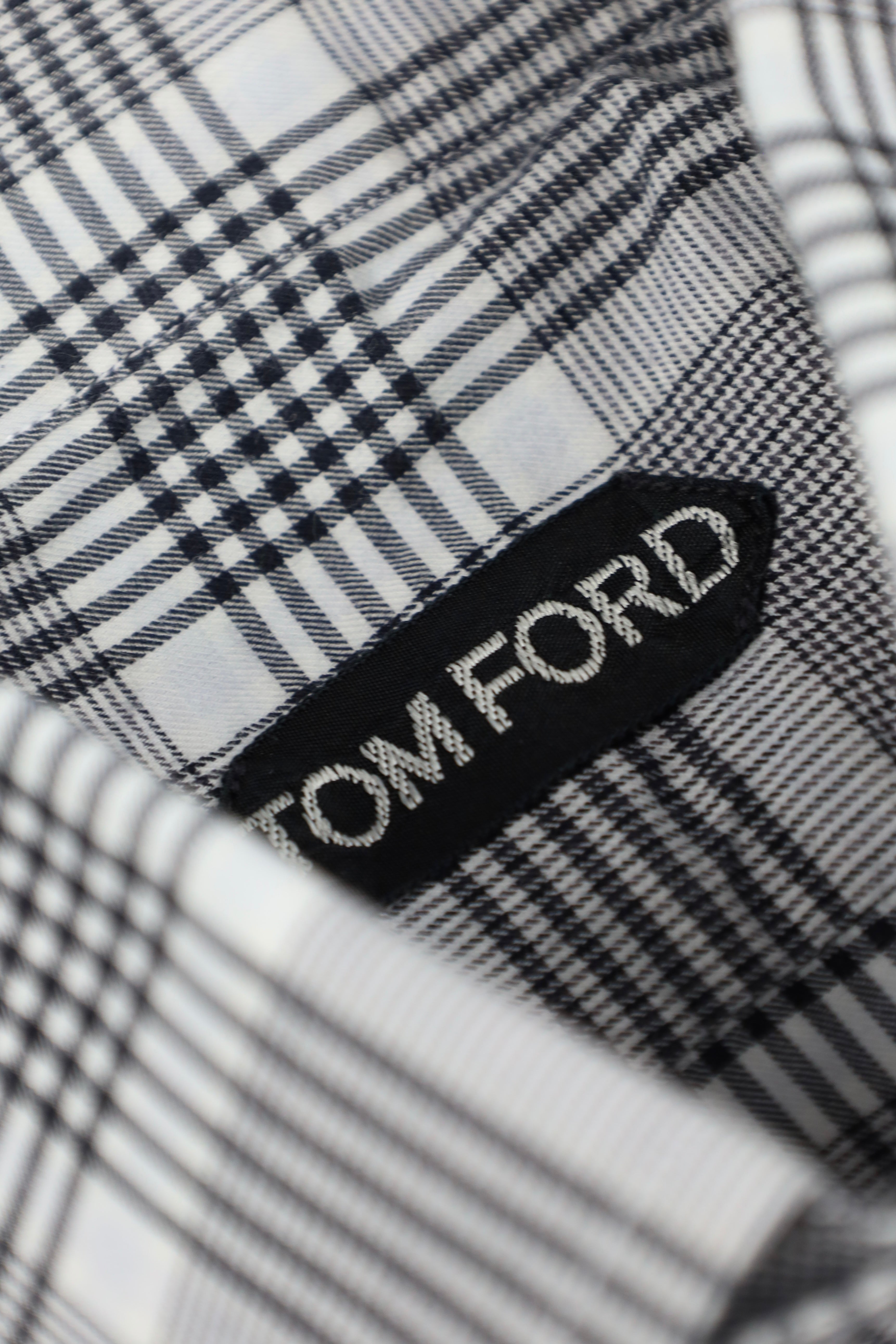 Tom Ford Grijs Glenplaid Shirt