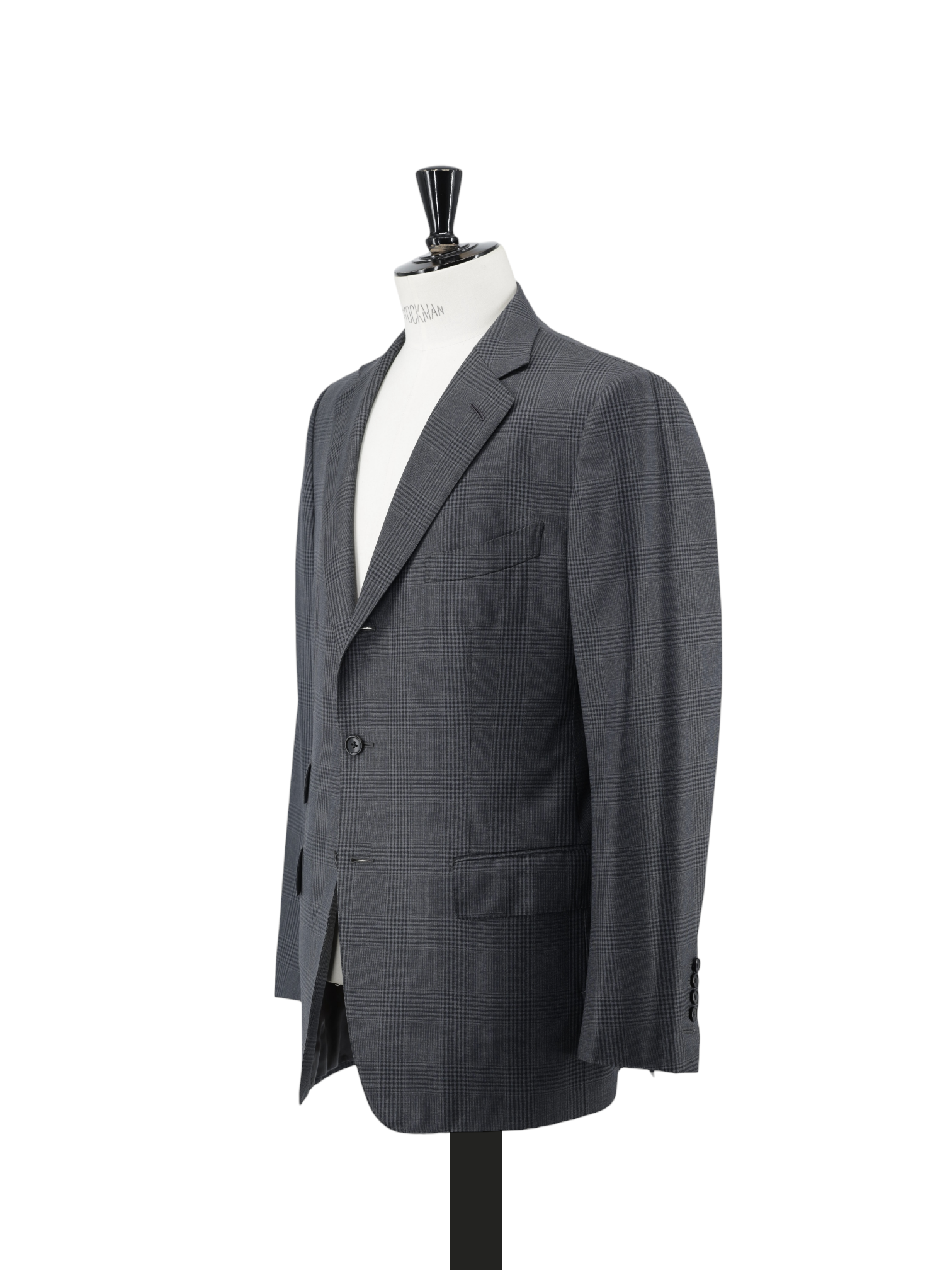 Tom Ford Dark Grey Fine-Wool Checkered Regency Suit