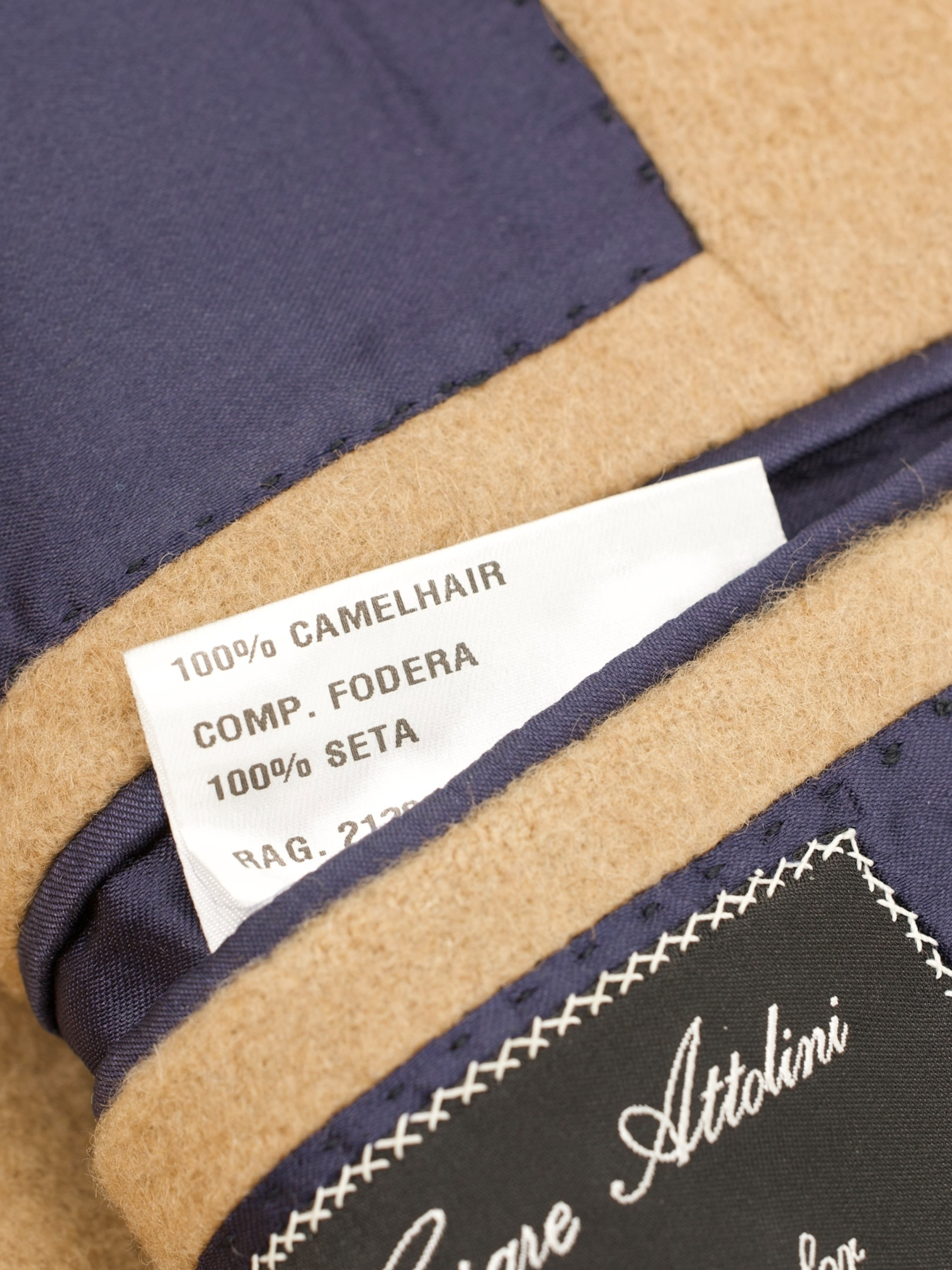 Cesare Attolini Brown Pure Camel Sartorial Peacoat