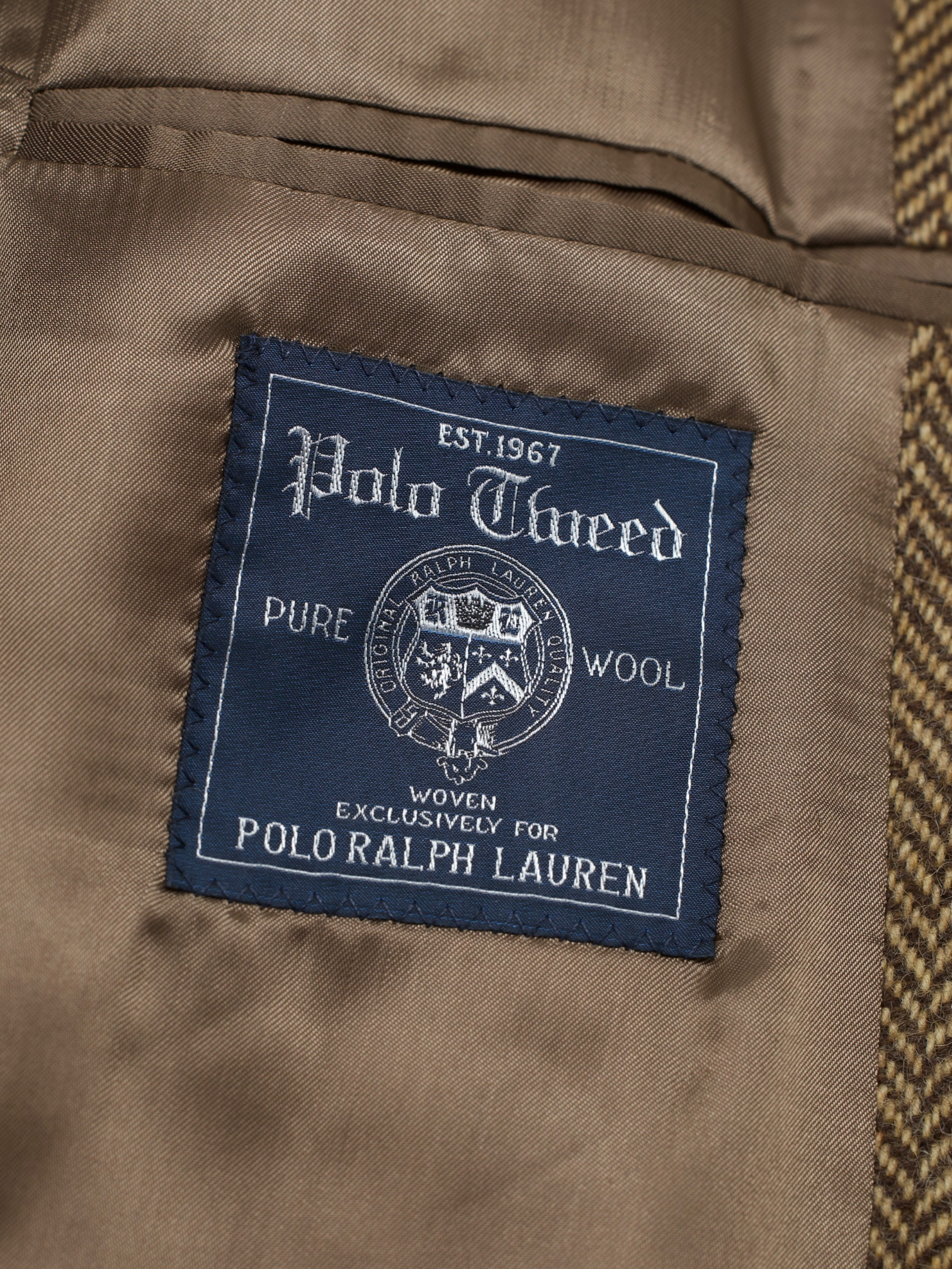 Ralph Lauren Brown Shetland-Tweed Herringbone "RL69" Jacket