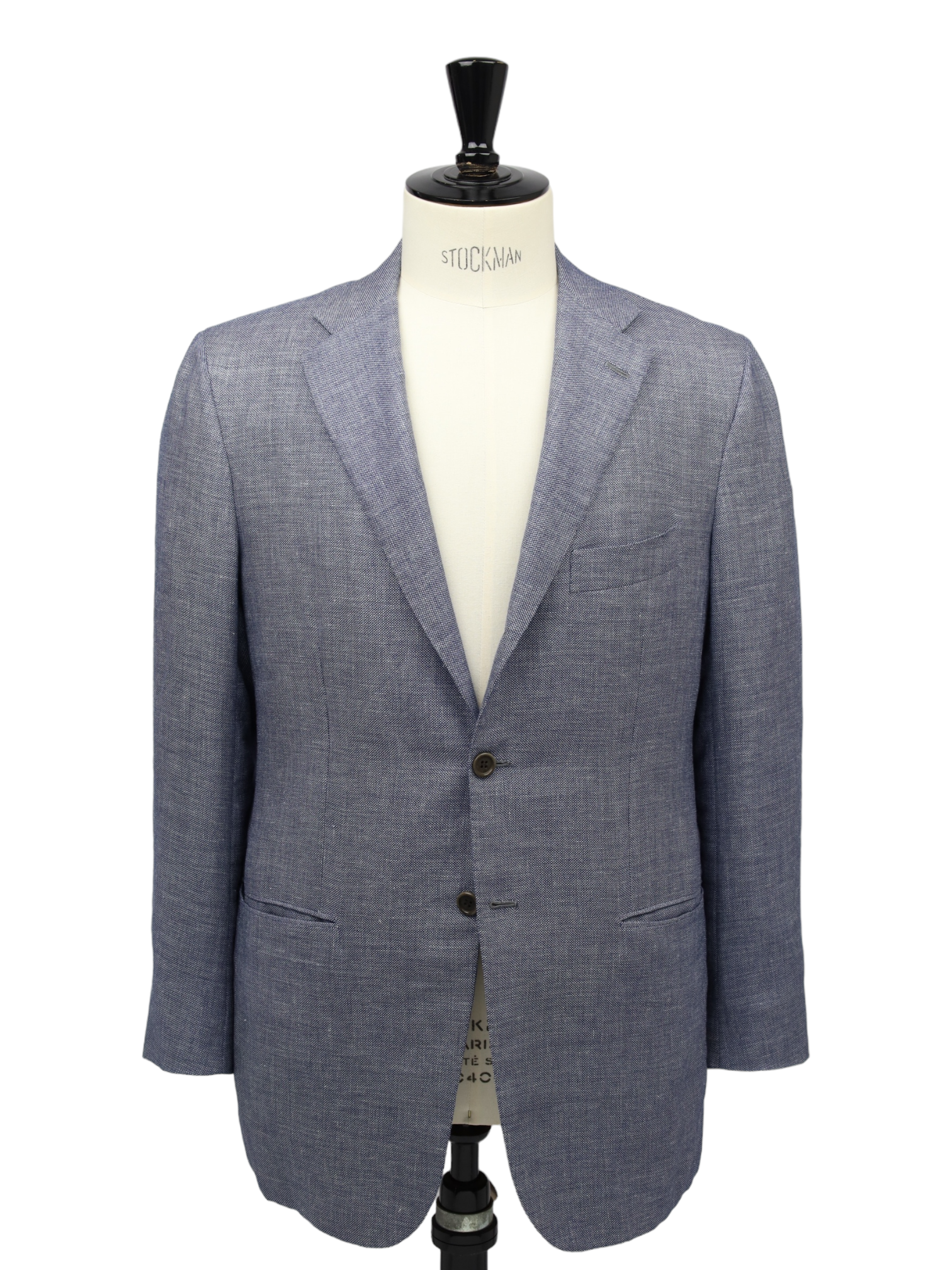 Kiton Light Blue Linen, Cashmere & Silk Birdseye Jacket