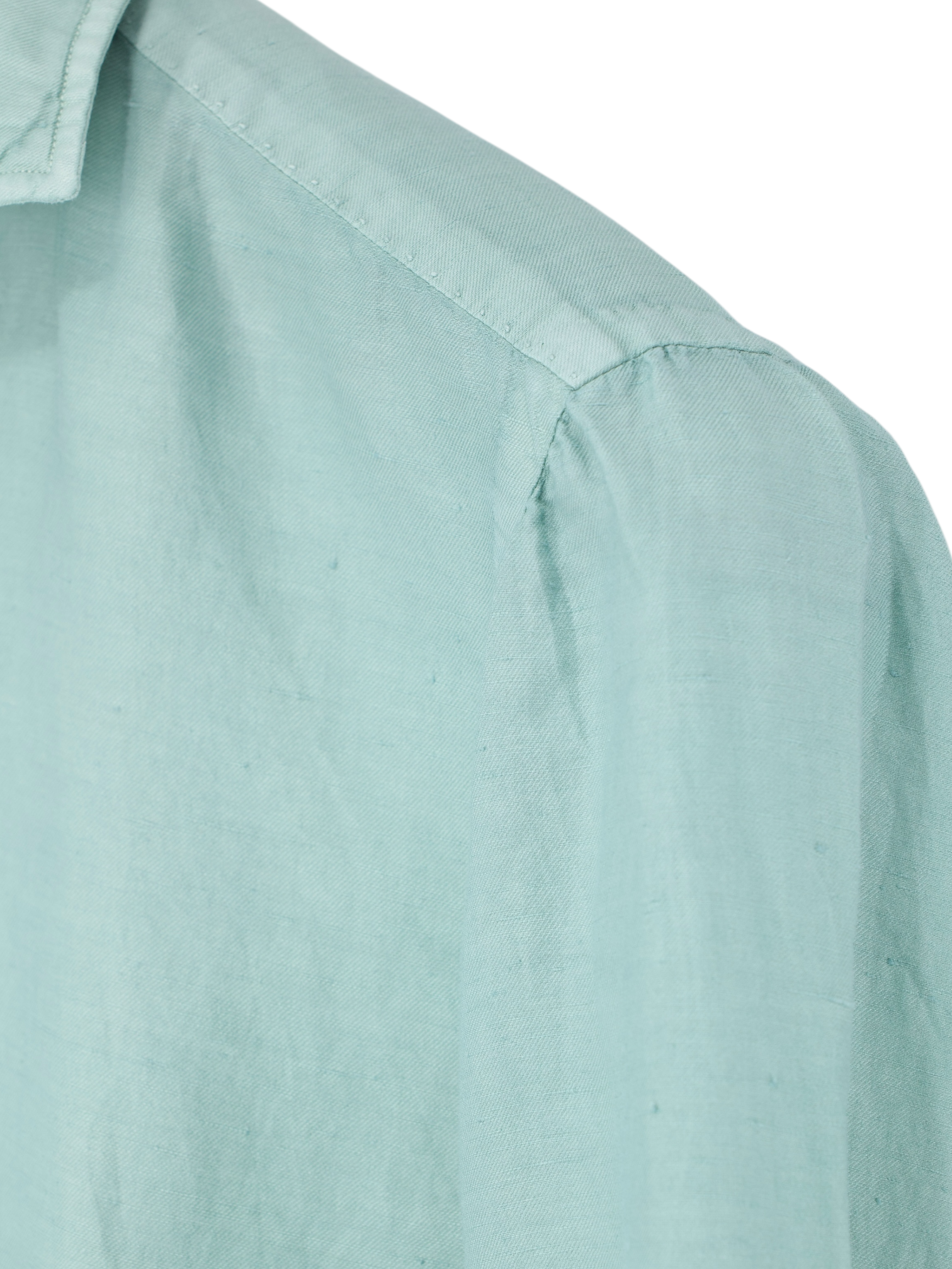 Finamore Mint Green Linen & Cotton "Carlo RIva" Summer Shirt