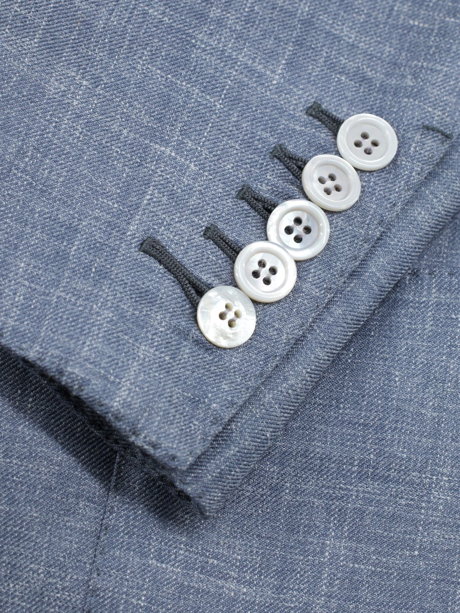 Tom Ford Steel Grey Wool, Silk & Linen Mélange Windsor Jacket