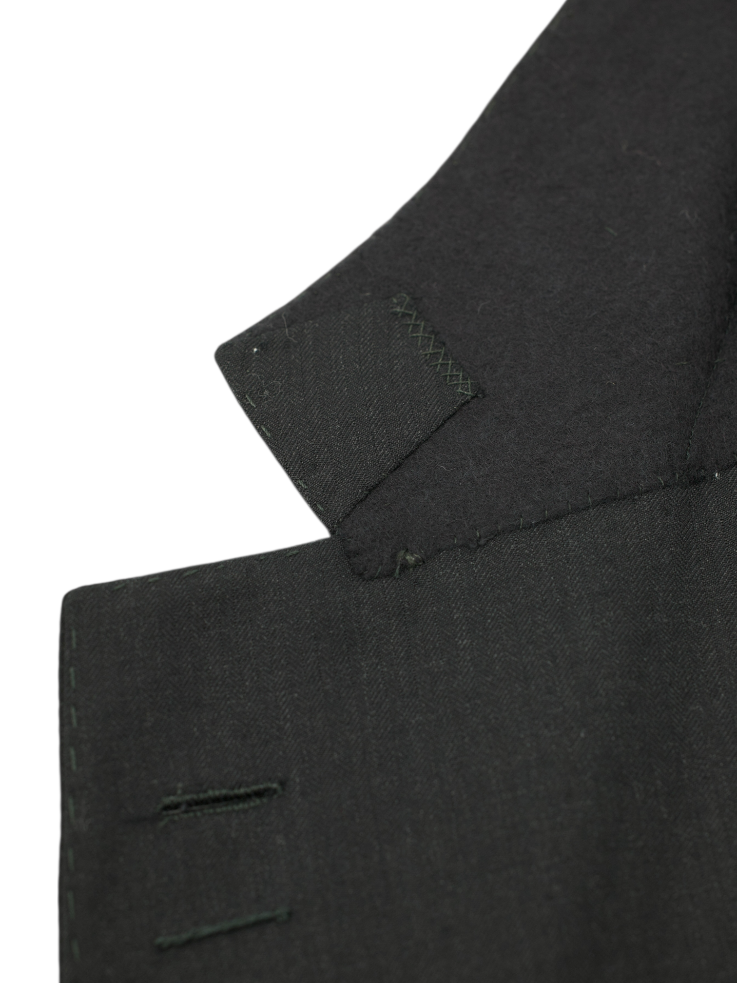 Cesare Attolini Black Super 130's Shadow-Pinstripe Suit