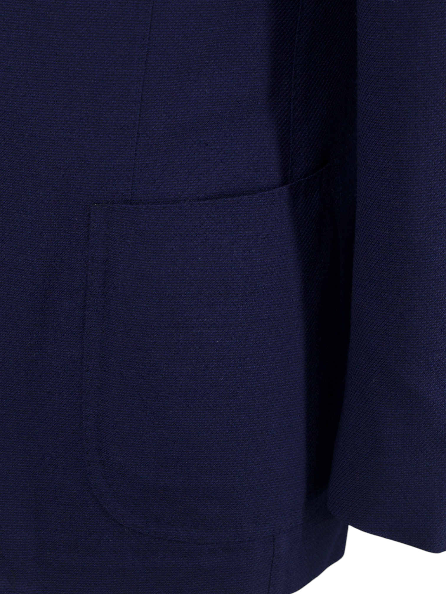 Stile Latino Navy Wool Serge-Weave Blazer Jacket