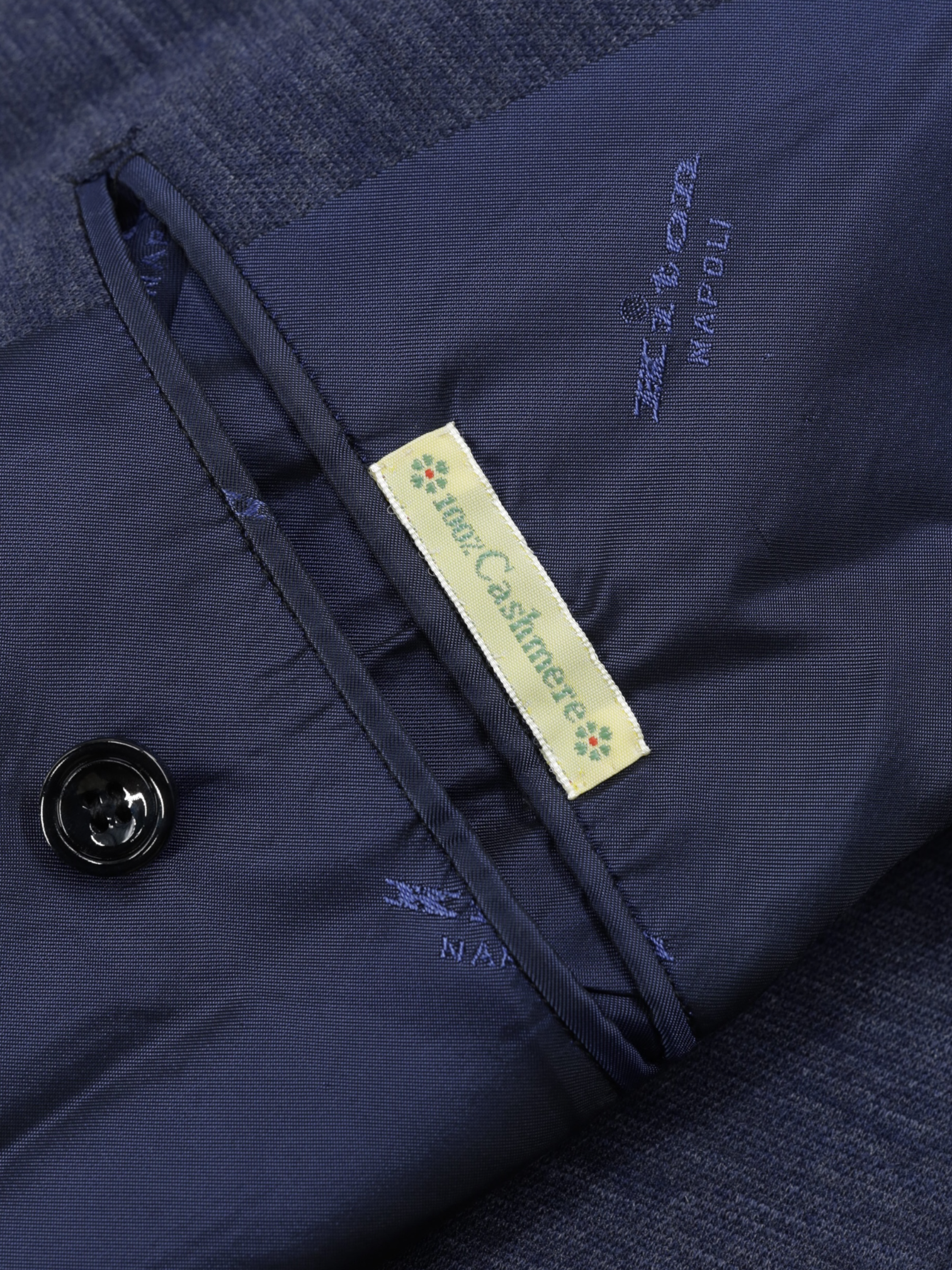 Kiton Dark Blue Jersey-Knitted Cashmere Unconstructed Jacket
