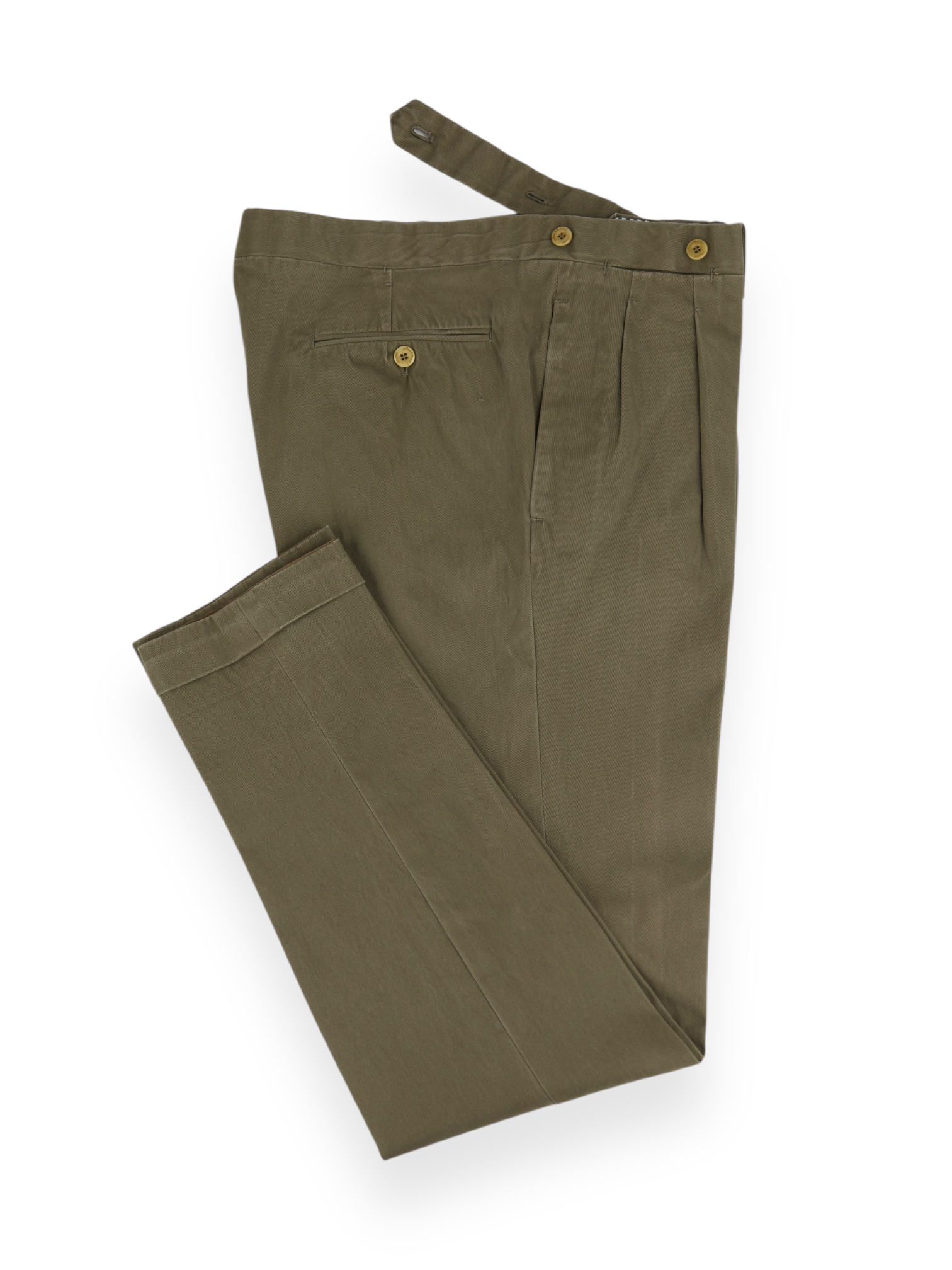 Ambrosi Chocolate Brown Heavy Cotton Twill Sartorial Trousers