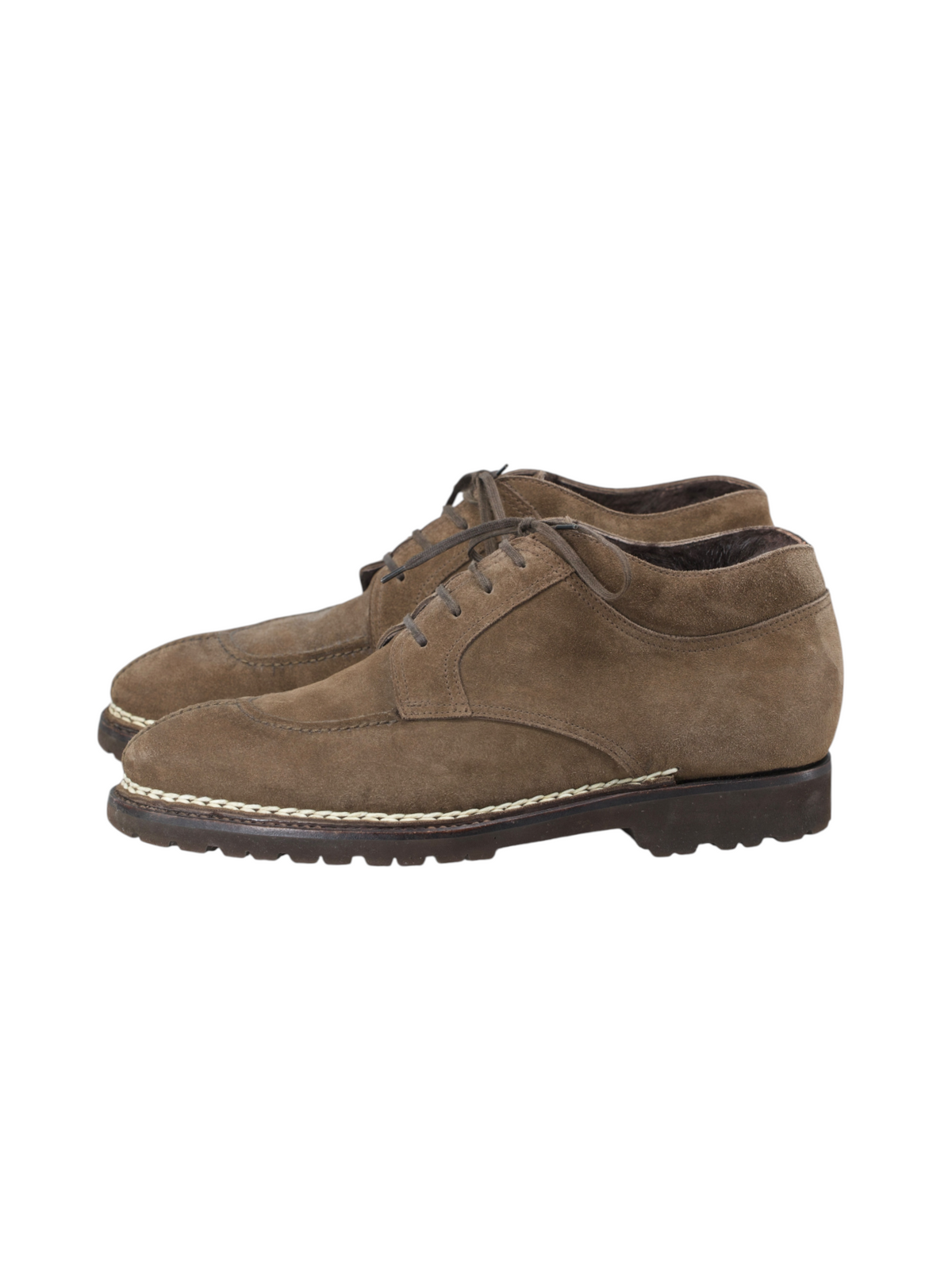Bontoni Warm Taupe Suede & Castorino-Fur Lining Norvegese Desert Boots