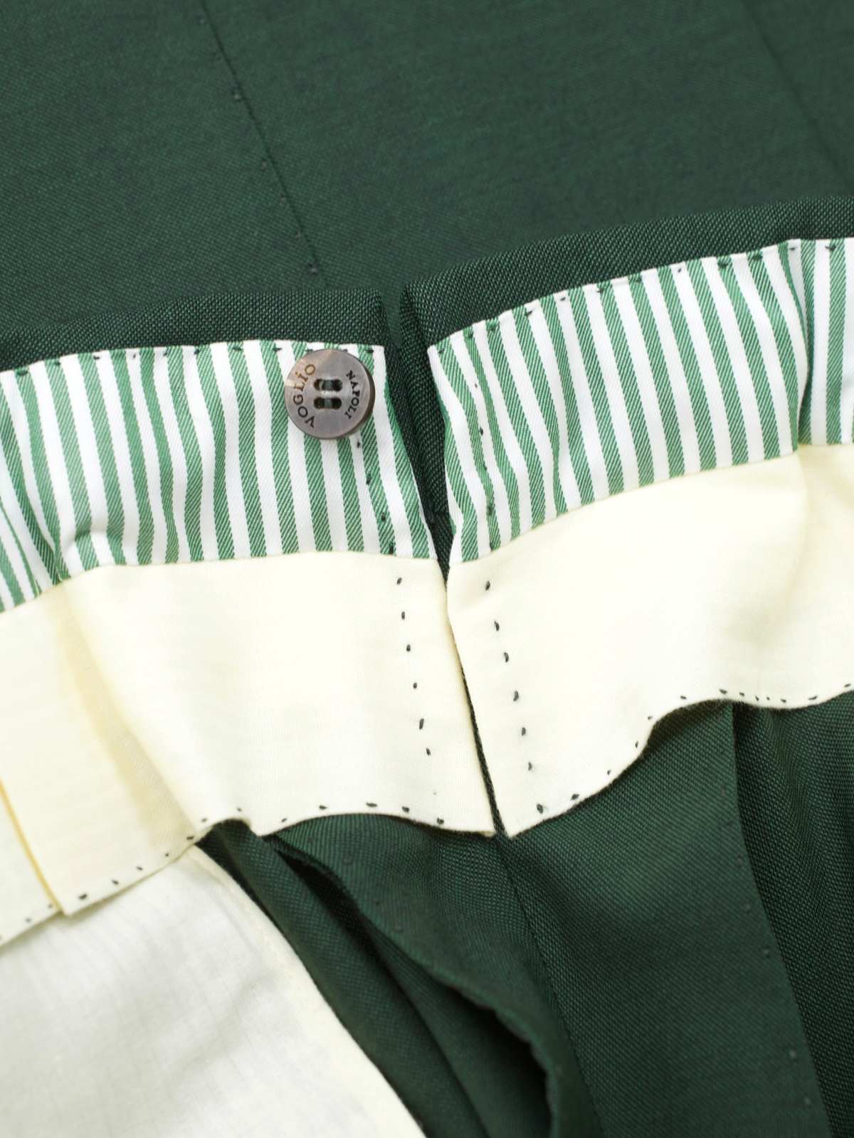 Sartoria Voglio Racing Green "Fresco Lite" Wool Sartorial Trousers