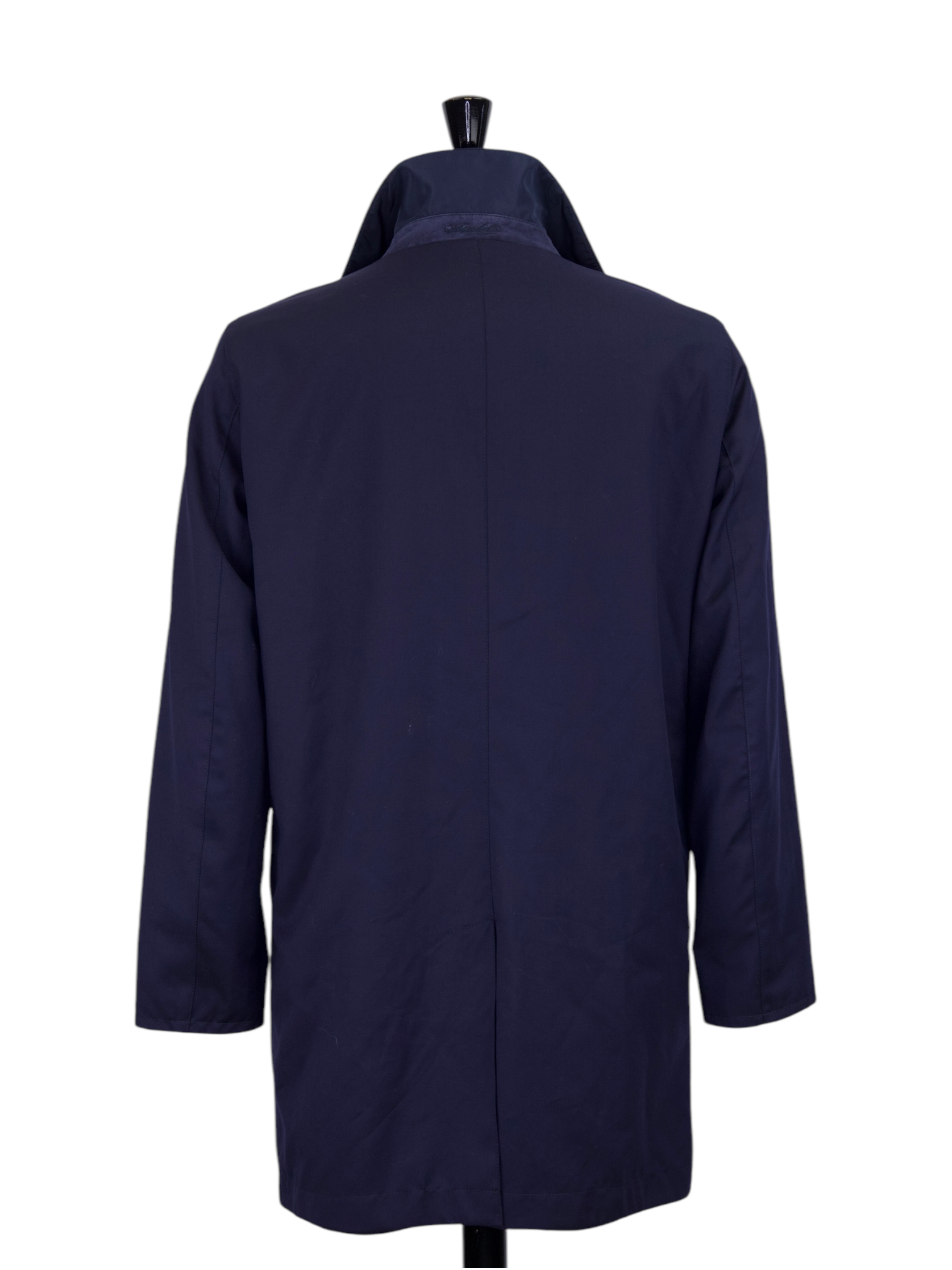 Mandelli Navy Reversible Extrafine Wool Car-Coat