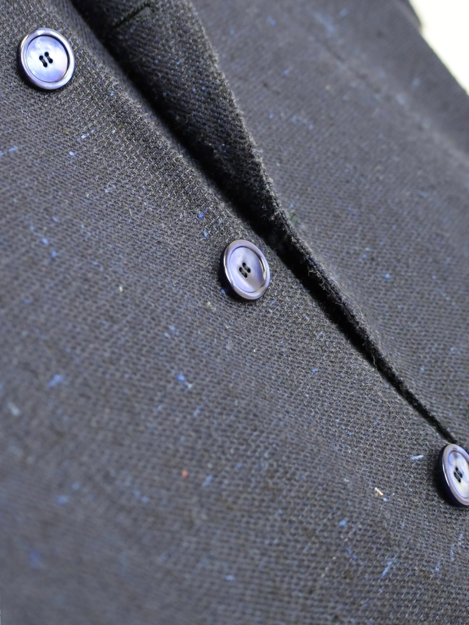 Cesare Attolini Navy and Light Blue Donegal Wool & Silk Jacket