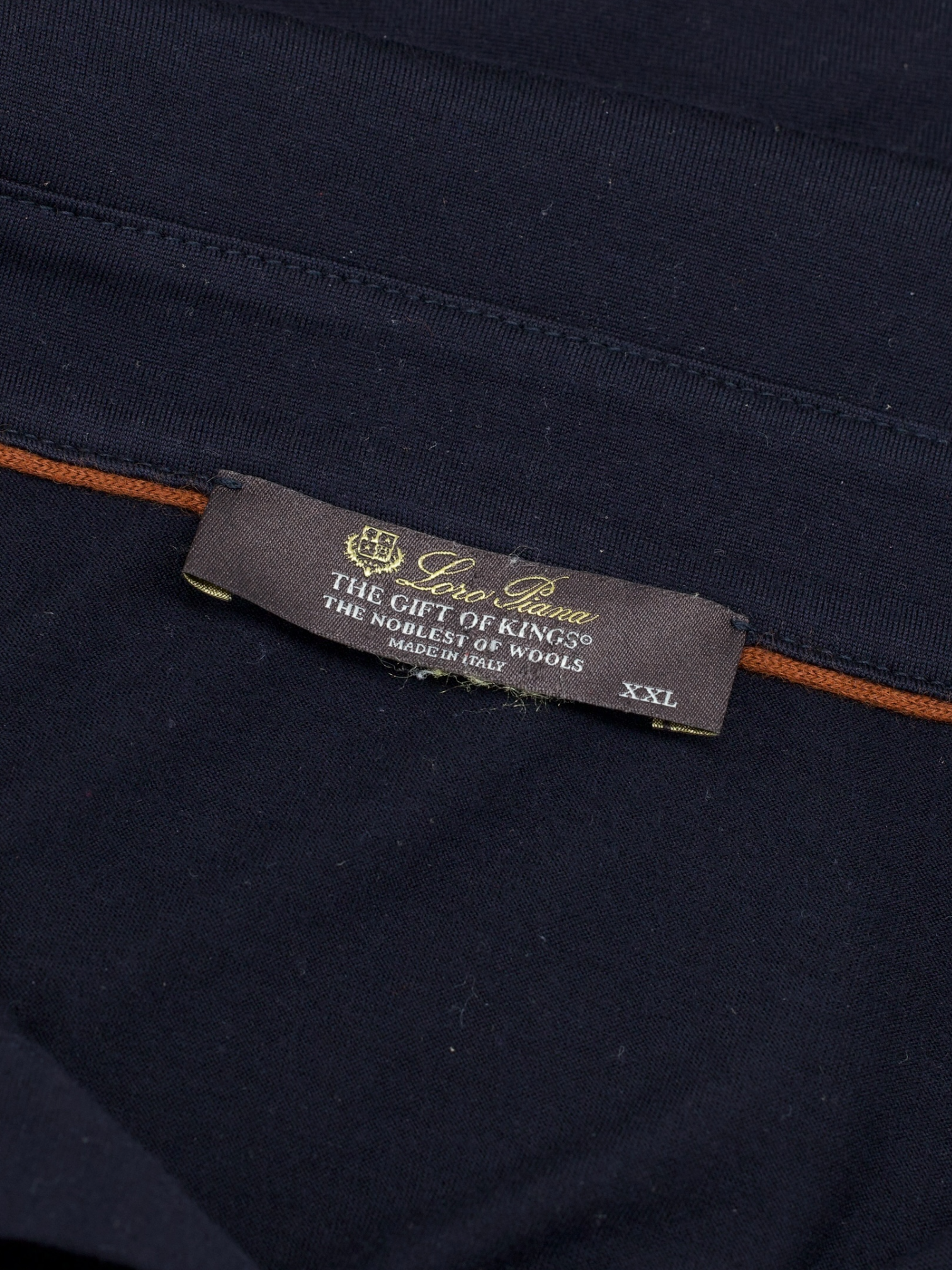 Loro Piana Navy "Gift of Kings" Wool Jersey-Knitted Polo