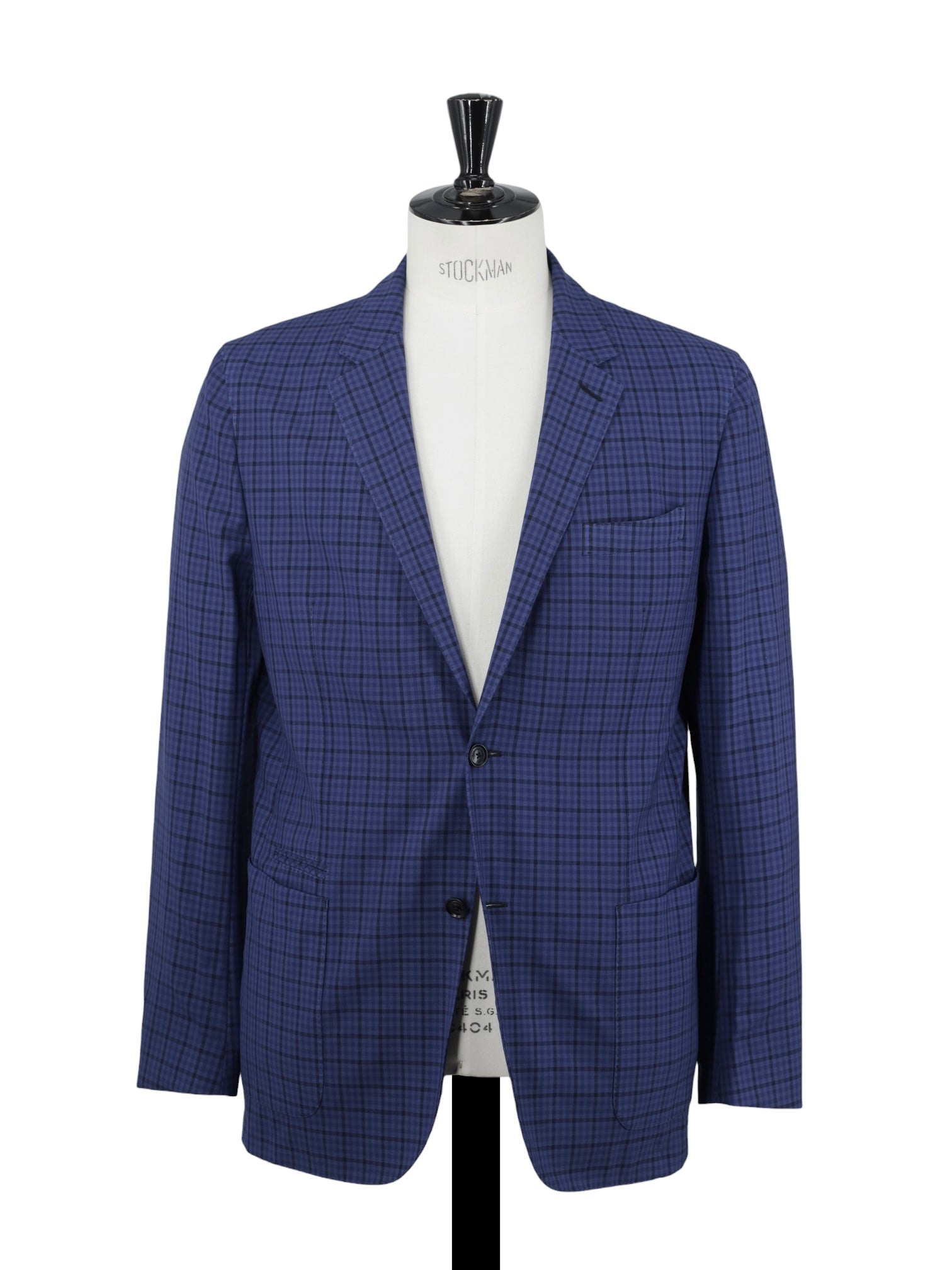 Ermenegildo Zegna Royal Blue "High Performance" Wool Checkered Jacket
