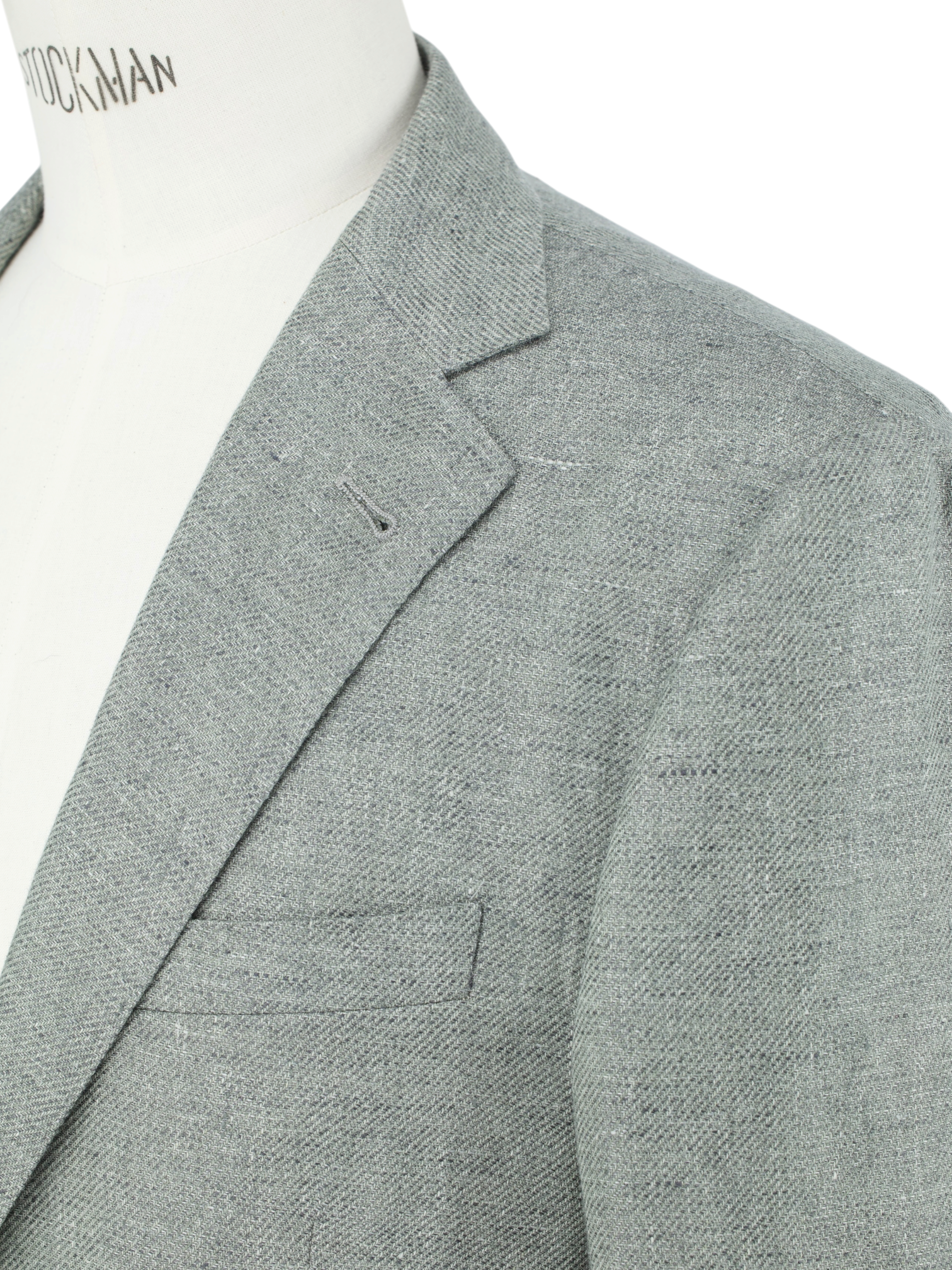 Corneliani Sage Green Linen & Lyocell Twill Summer Jacket