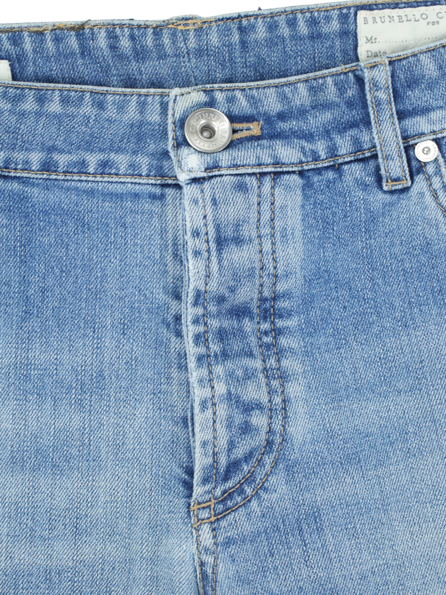 Brunello Cucinelli Light Blue Cotton-Stretch Skinny-Fit Jeans