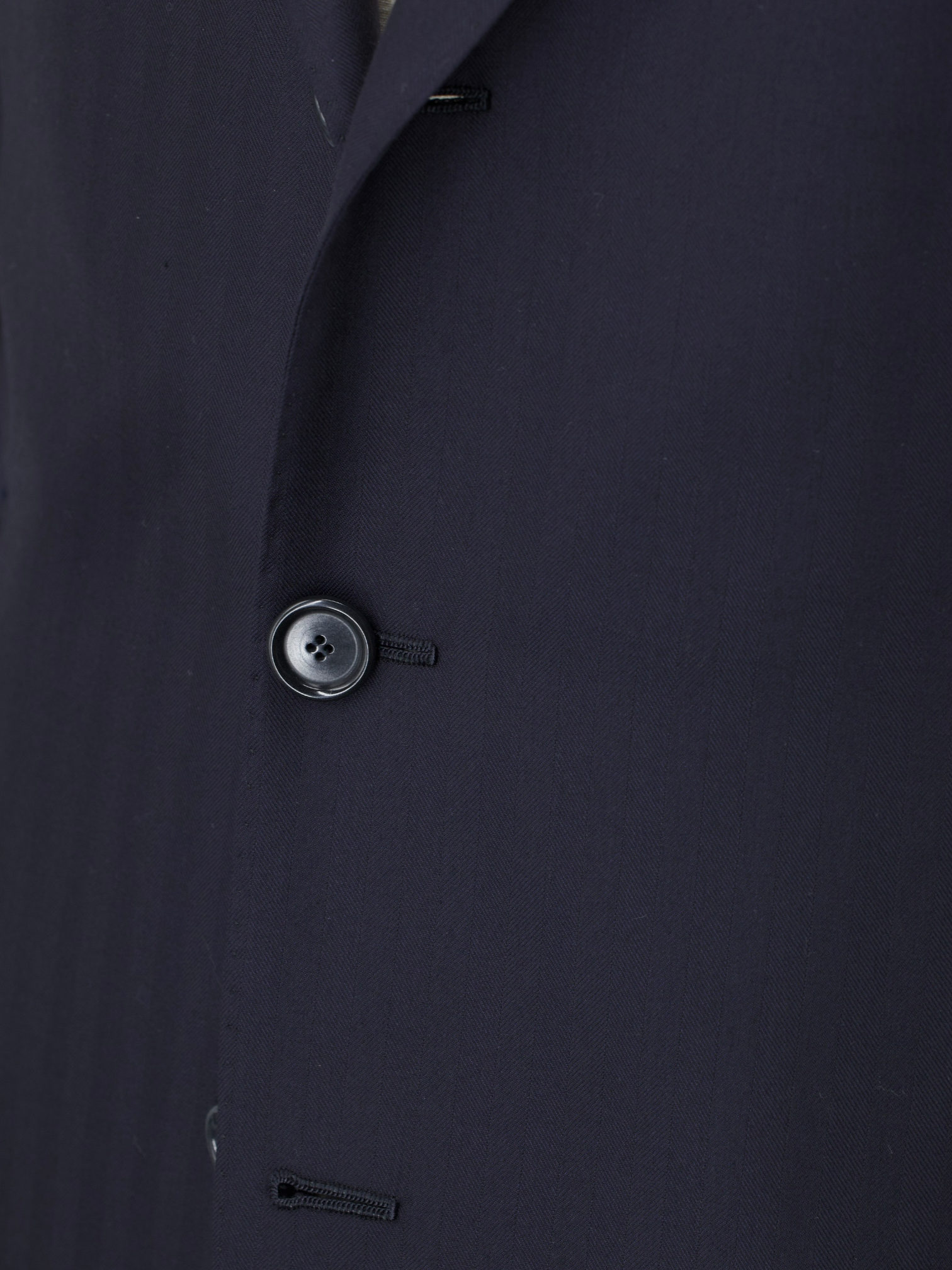 Cesare Attolini Deep Navy Super 210's Shadow-Herringbone Suit