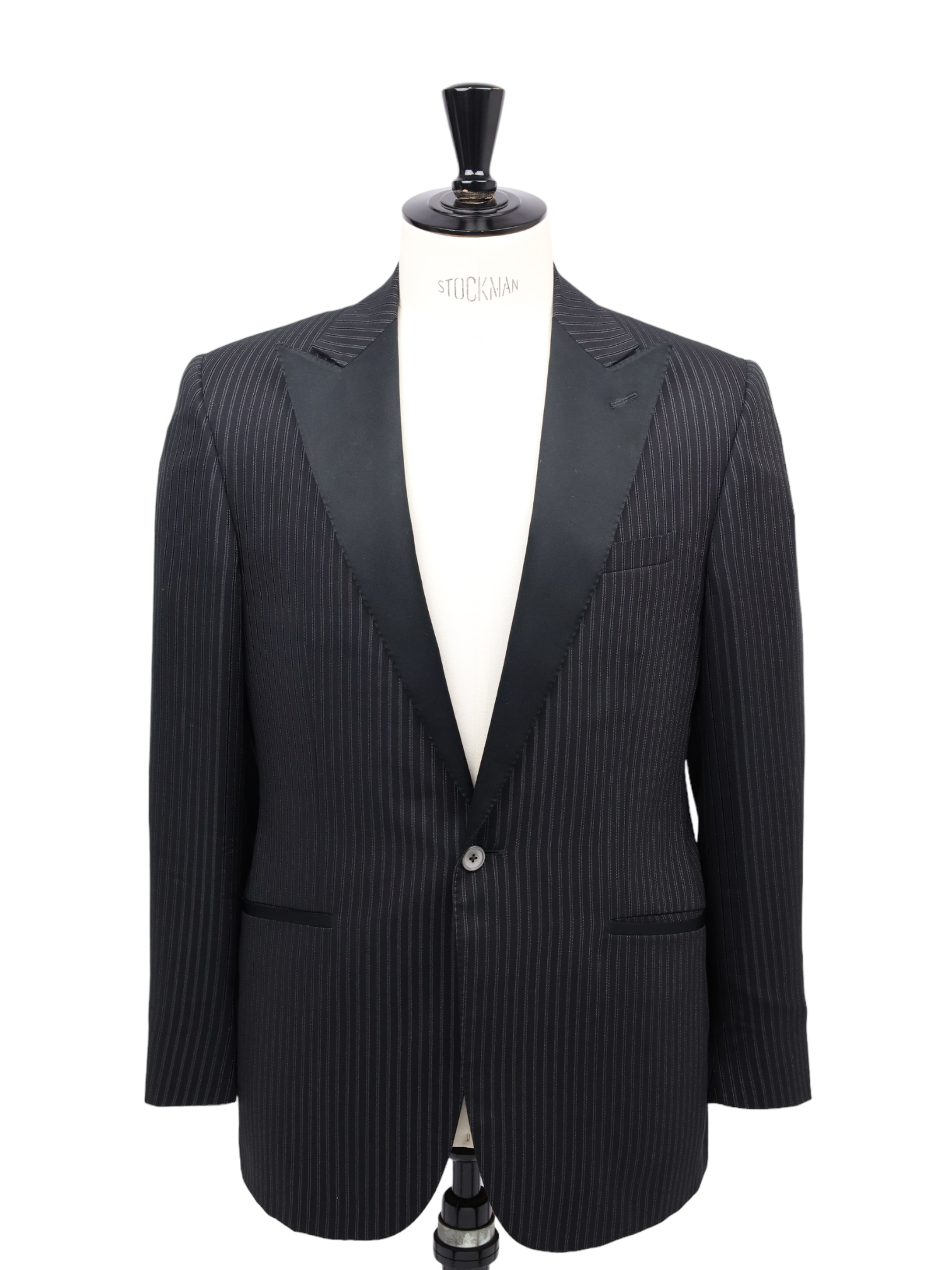 Corneliani Black Wool & Silk Striped Tuxedo